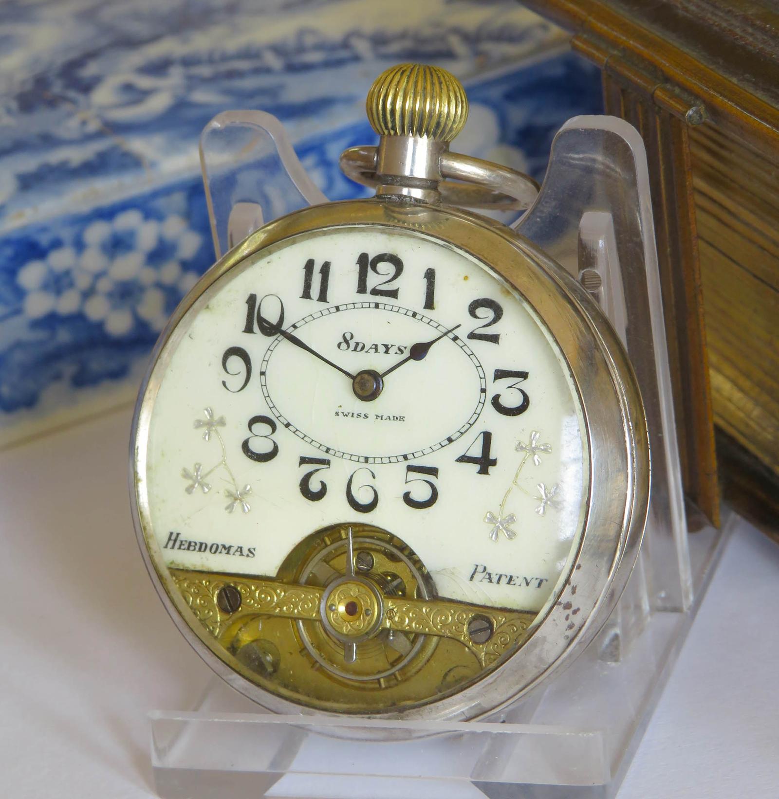 Pocket Watch : Antique Hebdomas Patent 8-day Pocket Watch (1 of 5) Pocket Watch : Antique Hebdomas Patent 8-day Pocket Watch (1 of 5)