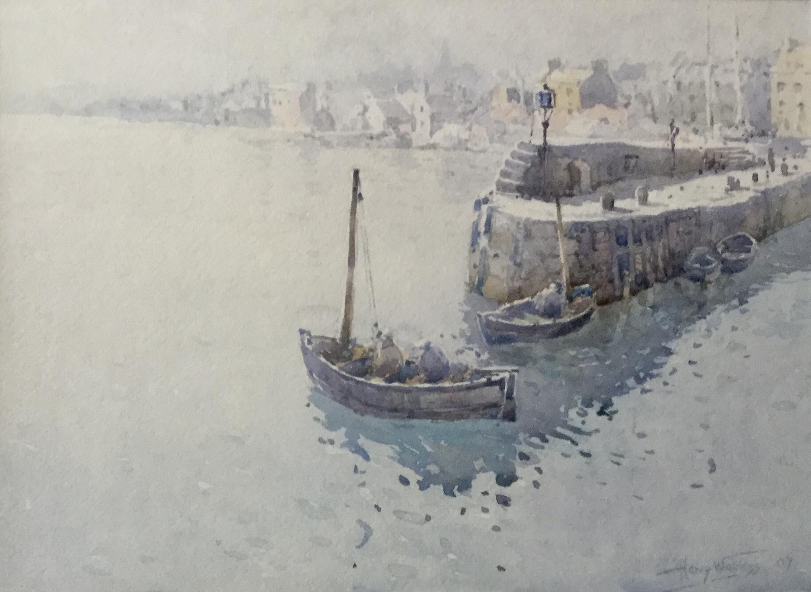 Harry Wanless Watercolour of Brixham Harbour, Devon (1 of 2)