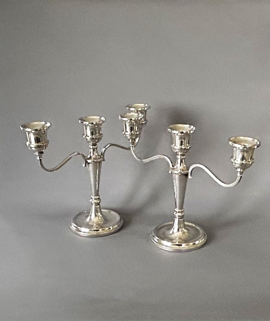 A Superb Pair of Hallmarked Silver Candelabra (1 of 9)
