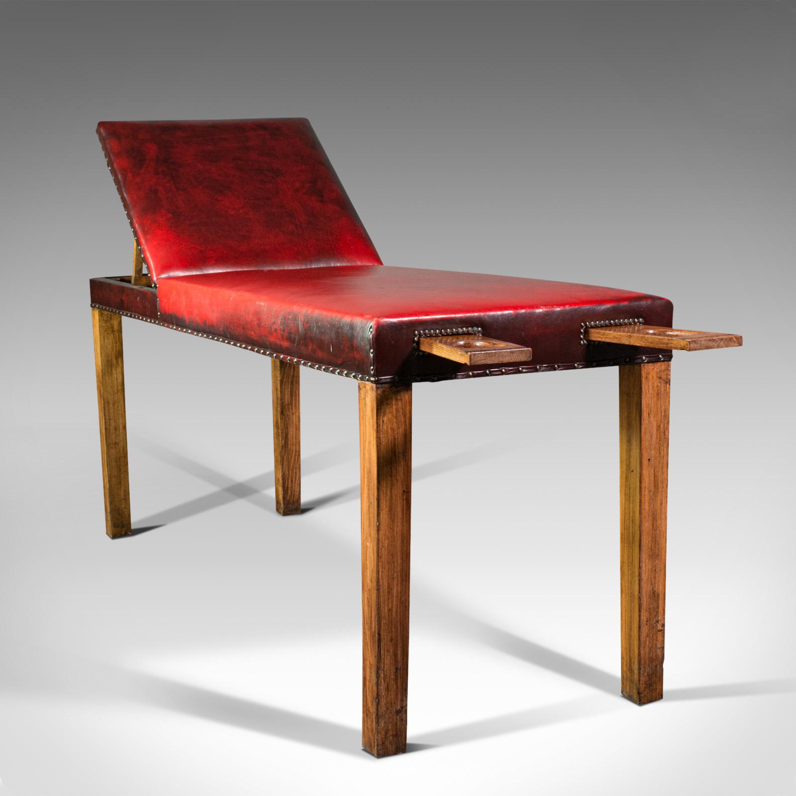 Antique Medical Consultant's Bench, English, Leather, Oak, Massage, Table, 1910 (1 of 12) Antique Medical Consultant's Bench, English, Leather, Oak, Massage, Table, 1910 (1 of 12)