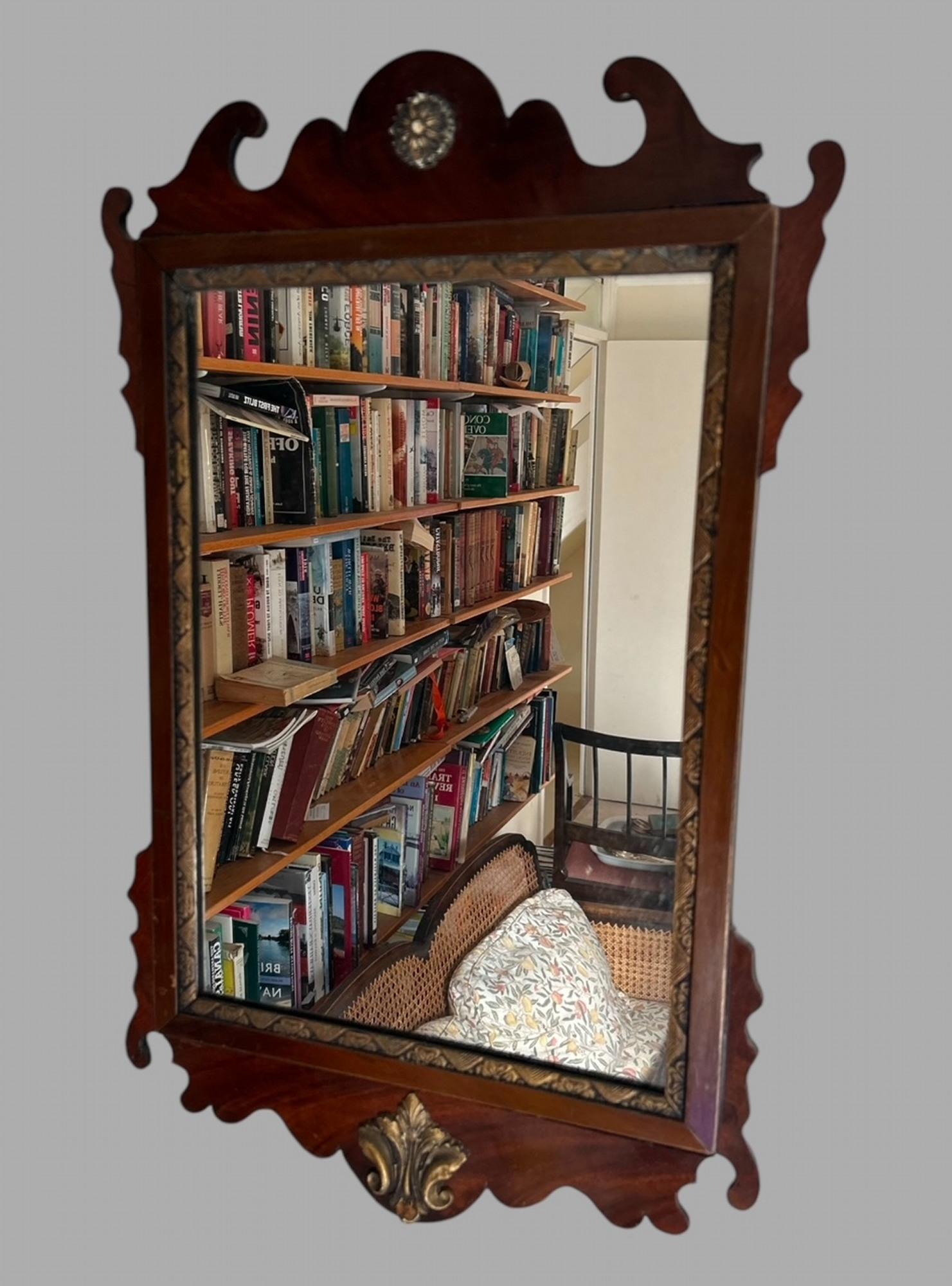 A Mahogany 19th Century Small Fret Mirror (1 of 3)