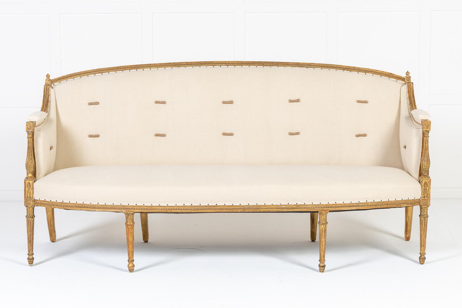 Large 19th Century French Giltwood Sofa (1 of 10)