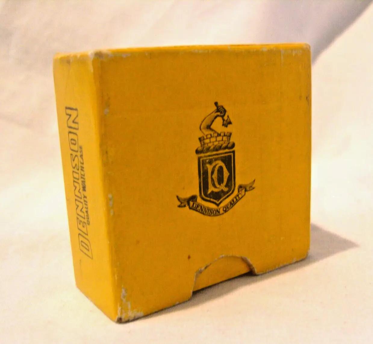 Dennison Pocket Watch Box 1930s Antique Protective Box For A 16 Size (1 of 17)