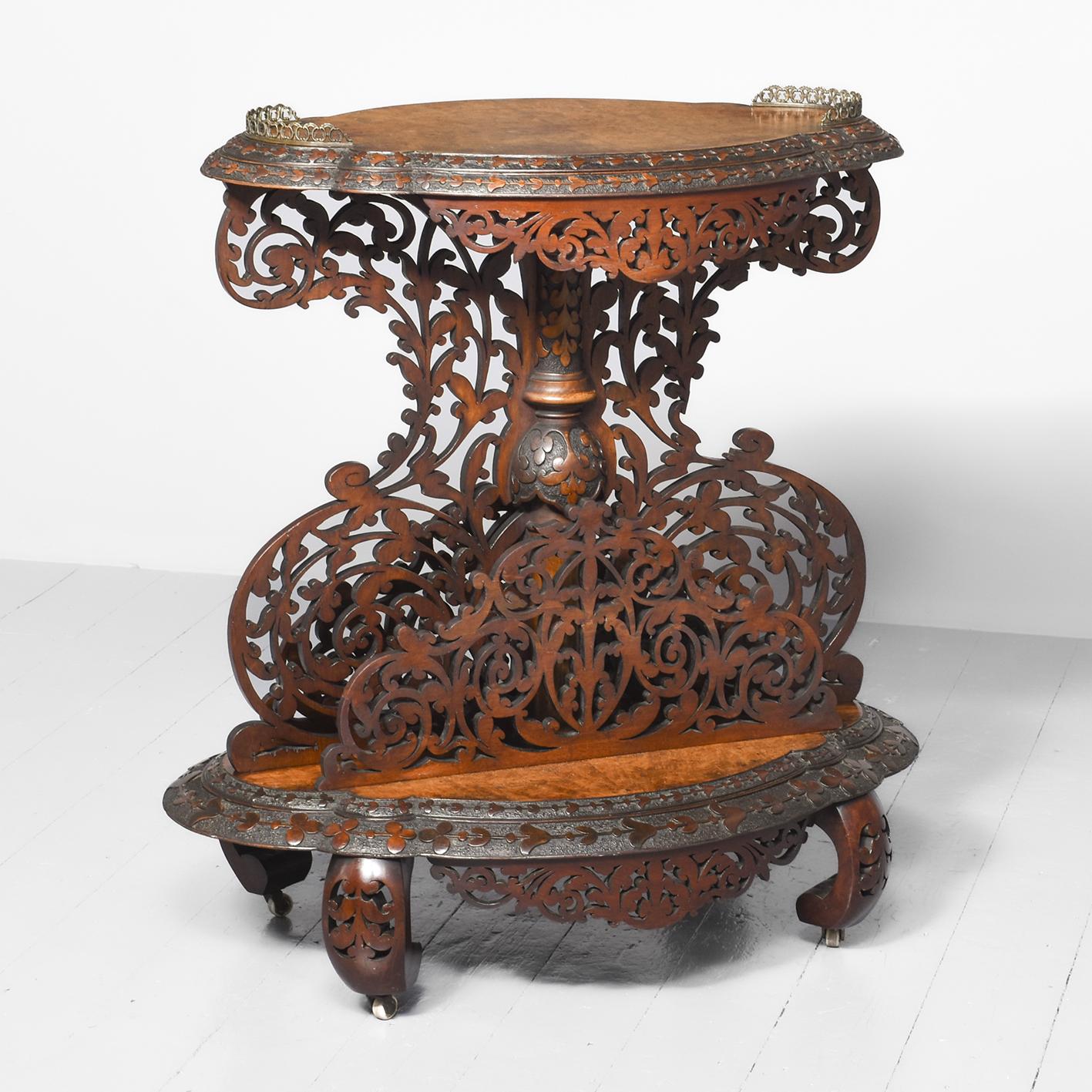 Rare Victorian Carved Whatnot (1 of 9)