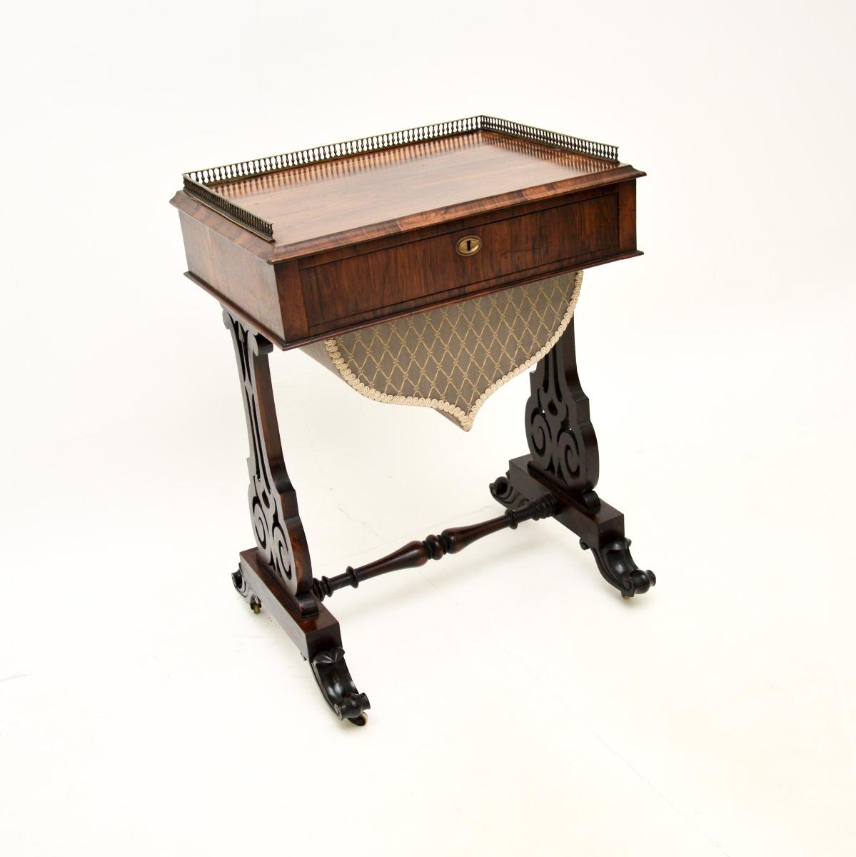Antique Victorian Rosewood Side Table (1 of 11)