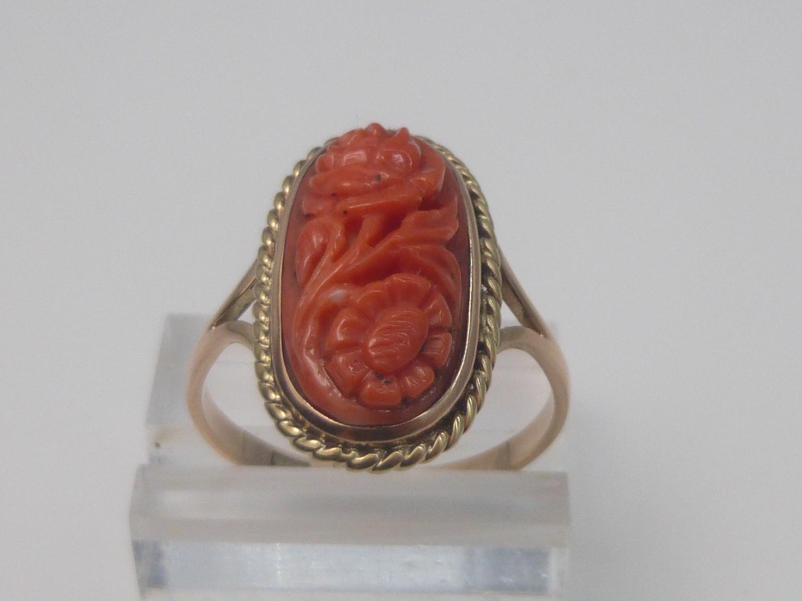 Gold & Coral Ring (1 of 6)