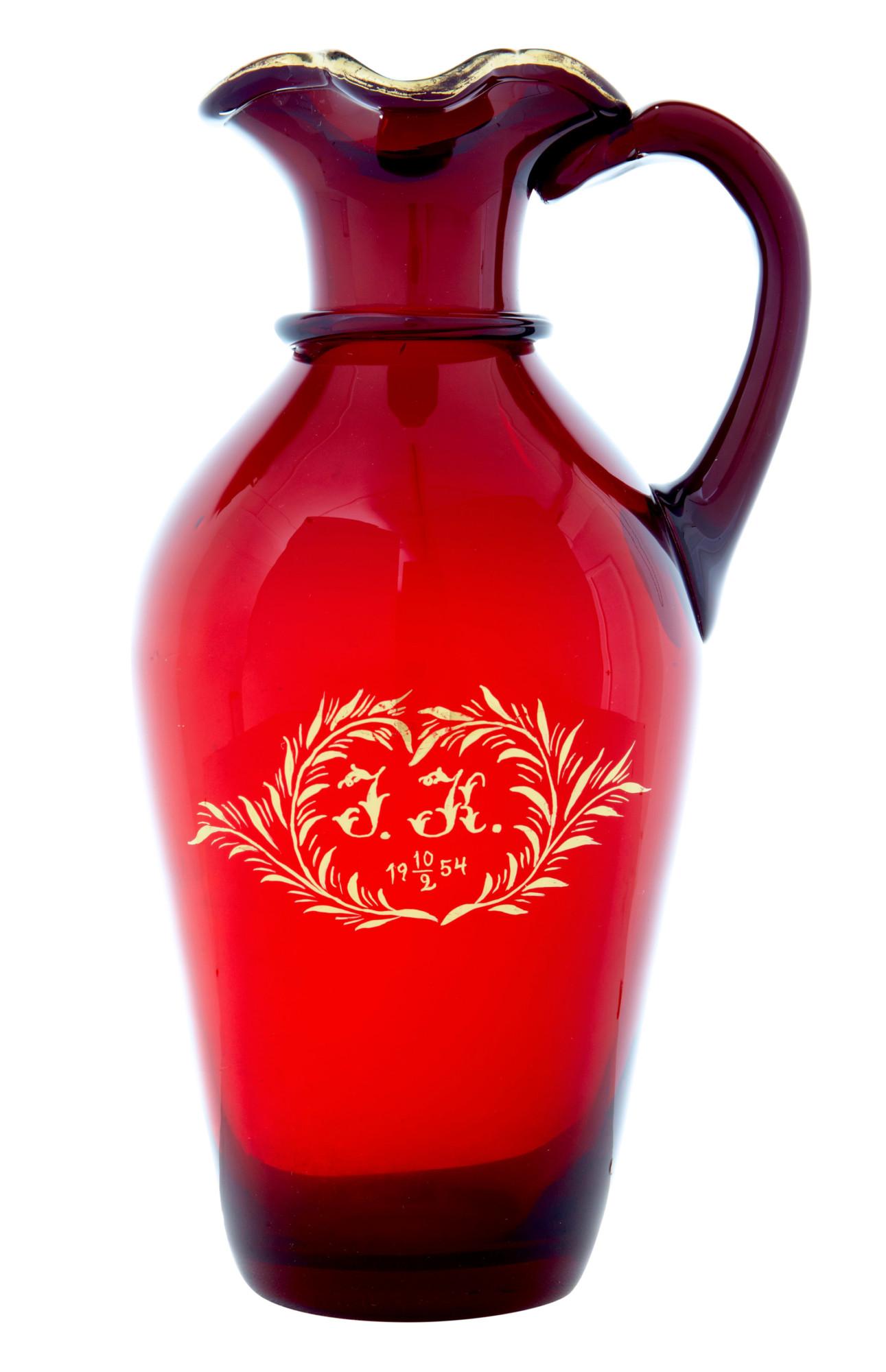 Mid 20th Century 1950’s Gilt Art Glass Jug by Monica Bratt (1 of 9)