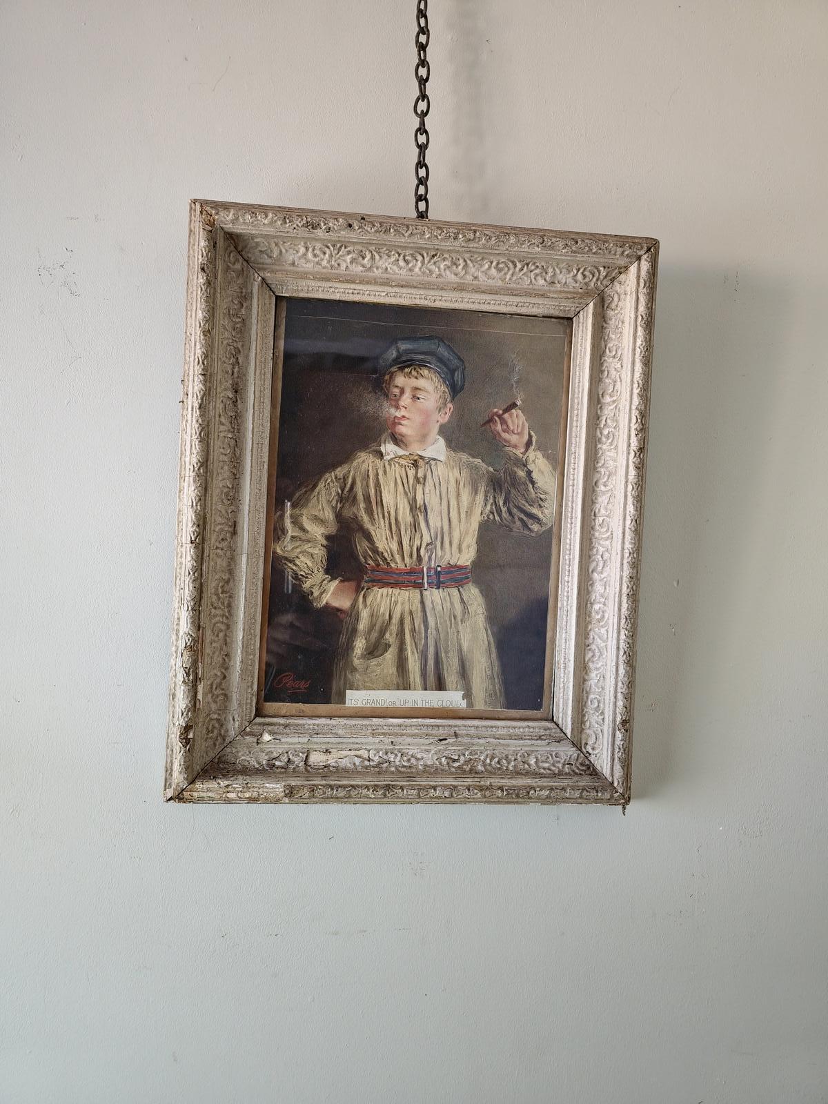 Antique Painted Picture Frame (1 of 8)