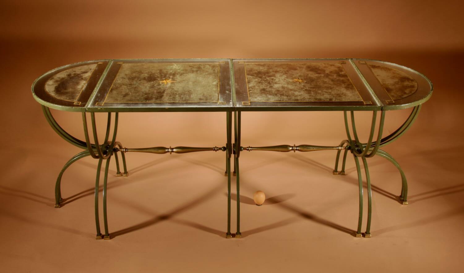 Exceptional Four Parts Art Deco Wrought Iron, Brass & Original Glass French Coffee Table (1 of 13) Exceptional Four Parts Art Deco Wrought Iron, Brass & Original Glass French Coffee Table (1 of 13)