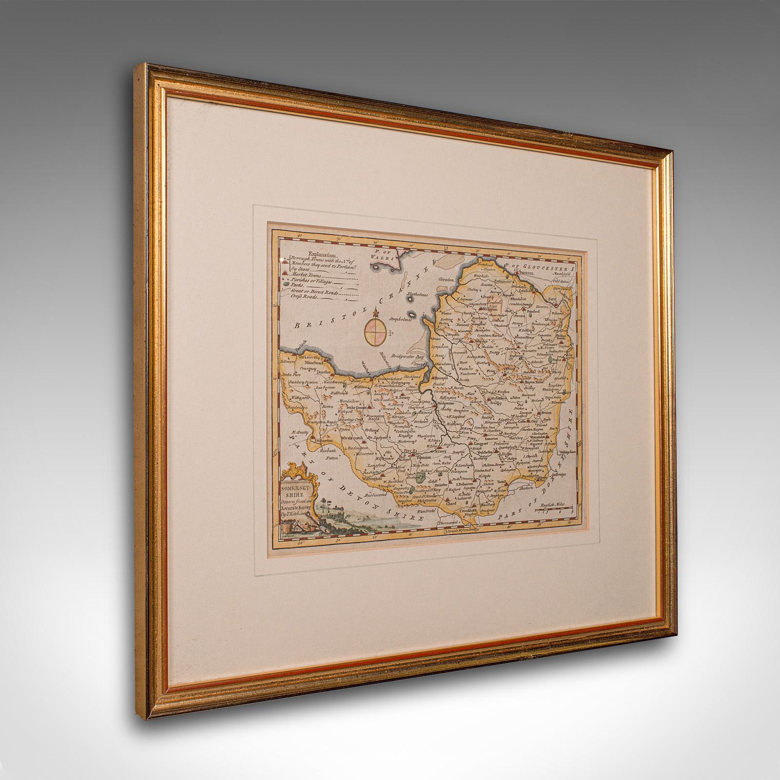 Antique Somerset Map, Thomas Kitchin, English, Cartographic Reference, Georgian (1 of 12)