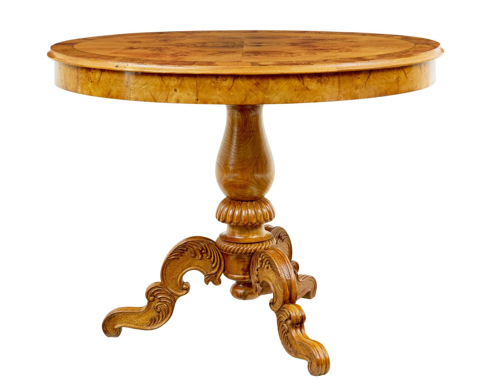19th Century Hand Carved & Inlaid Elm Side Table (1 of 9) 19th Century Hand Carved & Inlaid Elm Side Table (1 of 9)