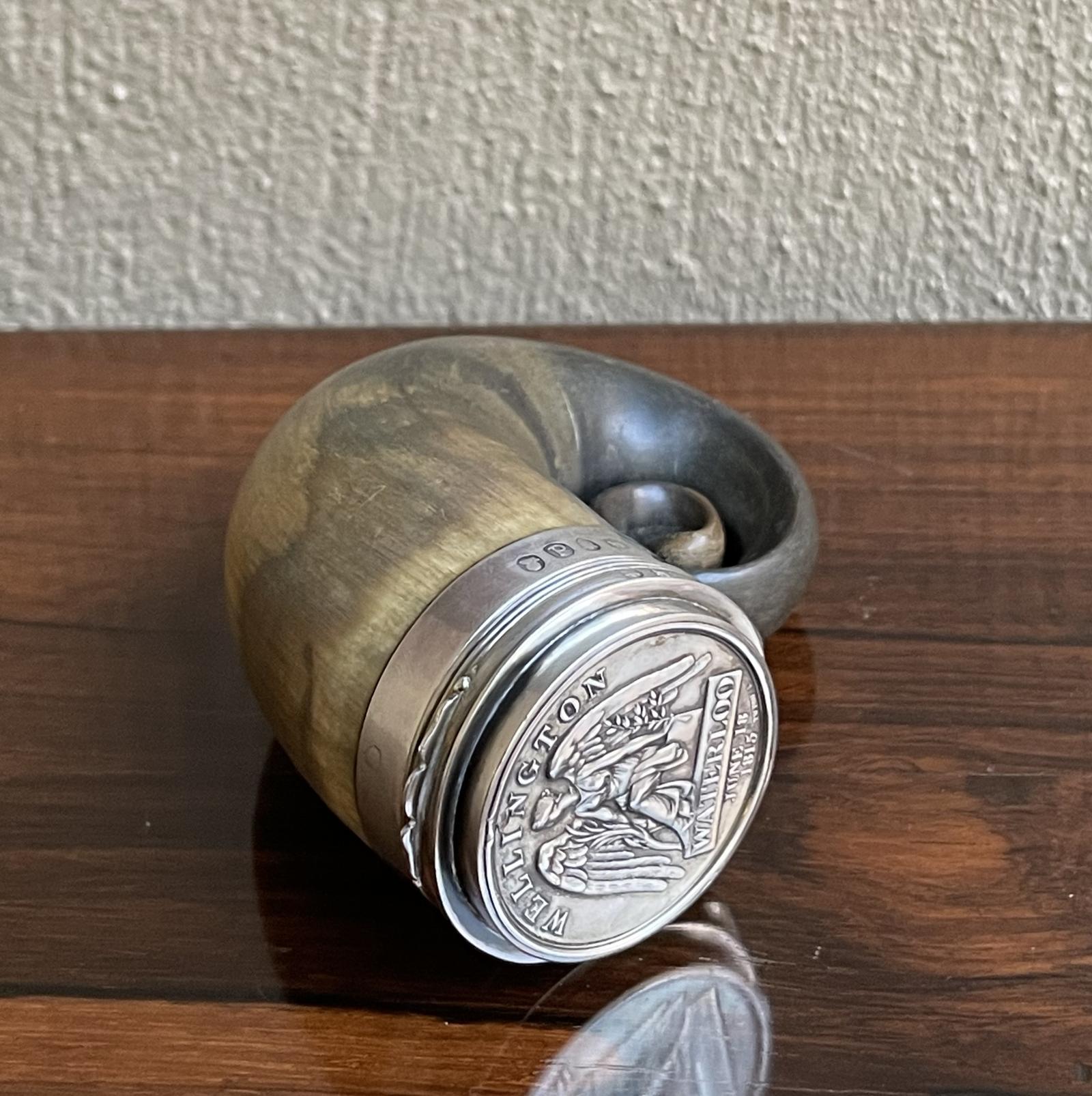 Georgian Scottish Silver Mounted Snuff Mull, Waterloo Medal (1 of 7) Georgian Scottish Silver Mounted Snuff Mull, Waterloo Medal (1 of 7)