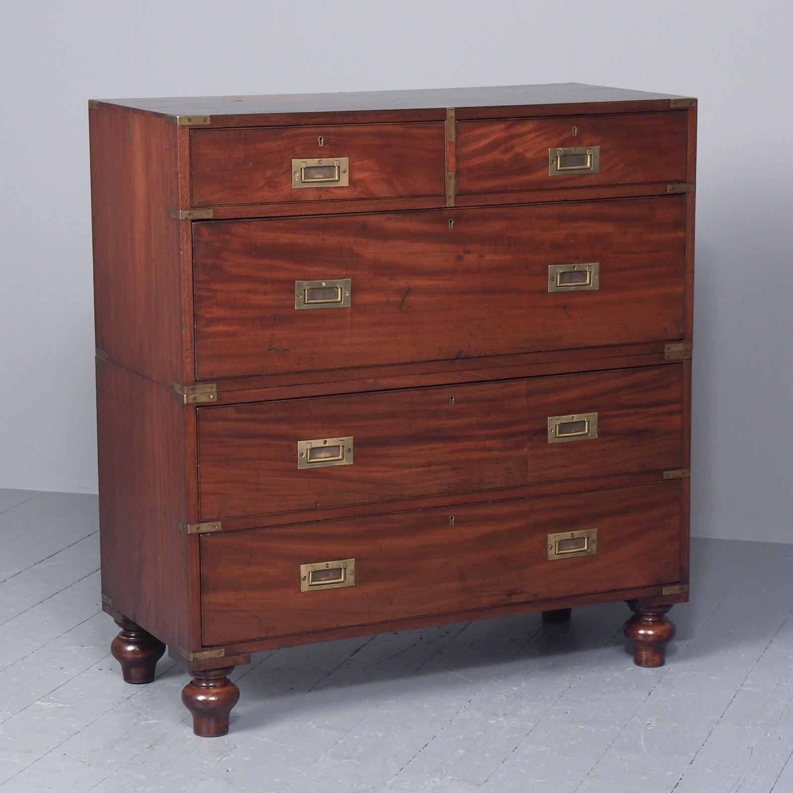 19th Century Mahogany Campaign Chest (1 of 12) 19th Century Mahogany Campaign Chest (1 of 12)