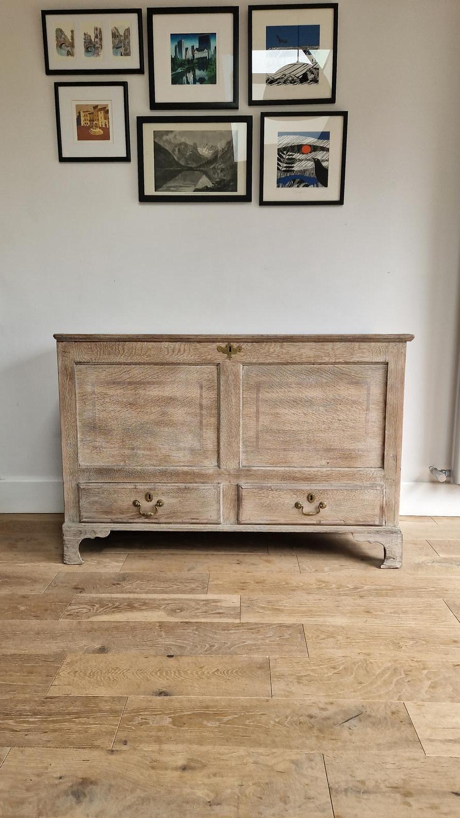 Bleached Oak Georgian Mule/blanket Chest (1 of 9)