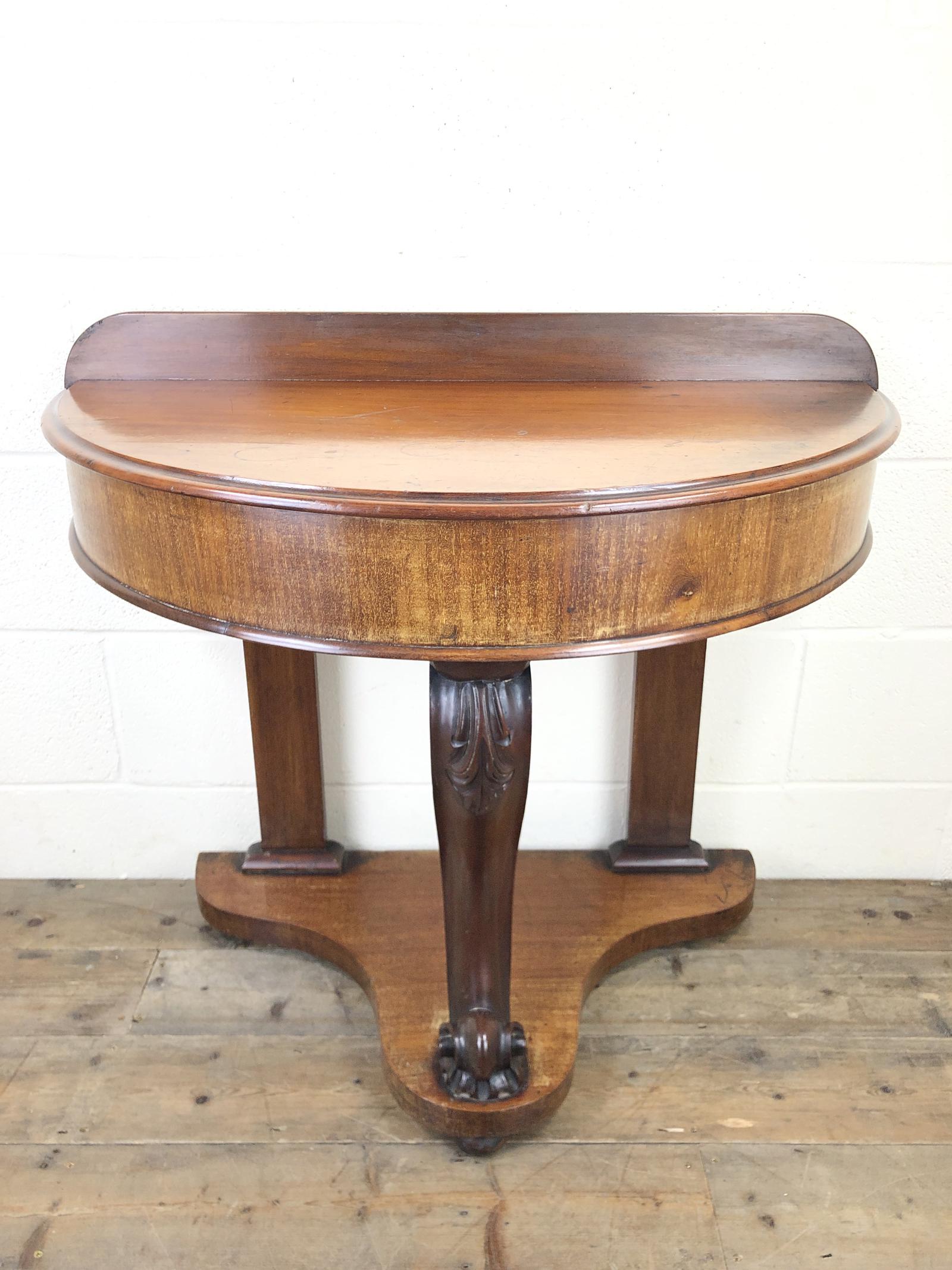 Victorian Mahogany Demi Lune Console Table (1 of 8) Victorian Mahogany Demi Lune Console Table (1 of 8)