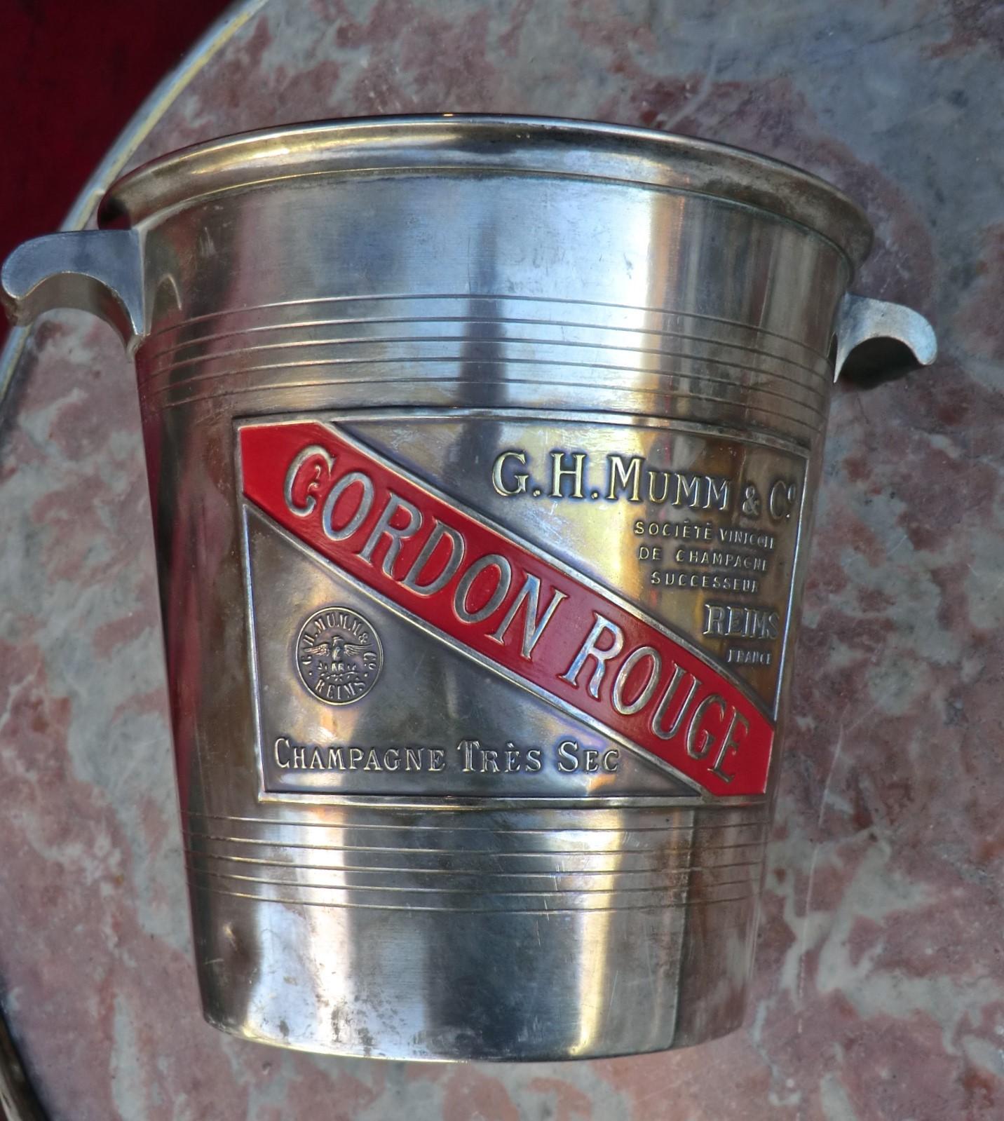 Rare Vintage Nickel Ice Bucket 'mumm Champagne' (1 of 6)