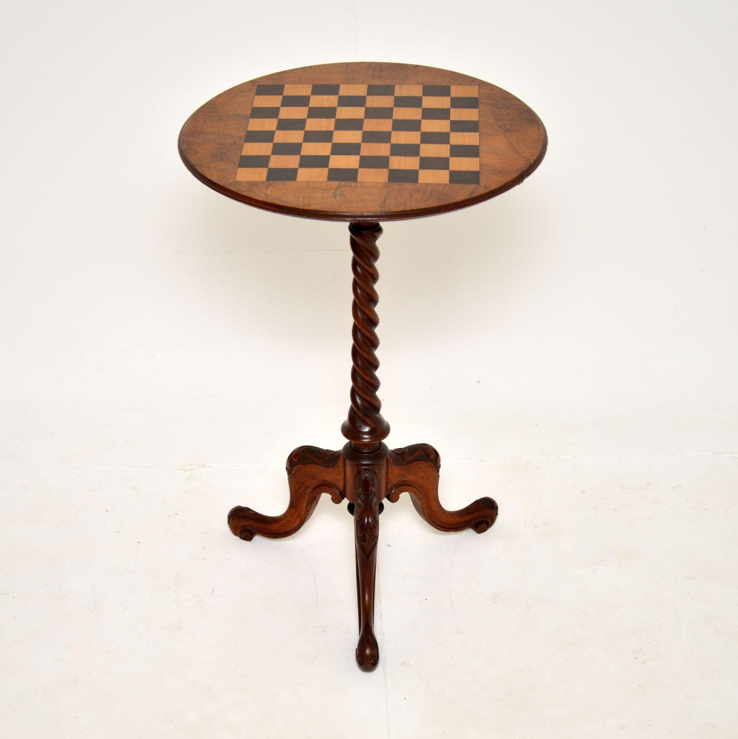 Antique Victorian Burr Walnut Chess Table (1 of 7) Antique Victorian Burr Walnut Chess Table (1 of 7)