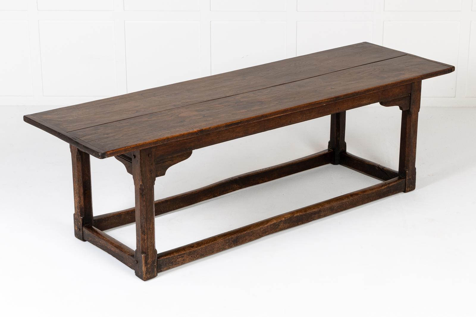 Early 18th Century English Elm & Oak Refectory Table (1 of 8) Early 18th Century English Elm & Oak Refectory Table (1 of 8)