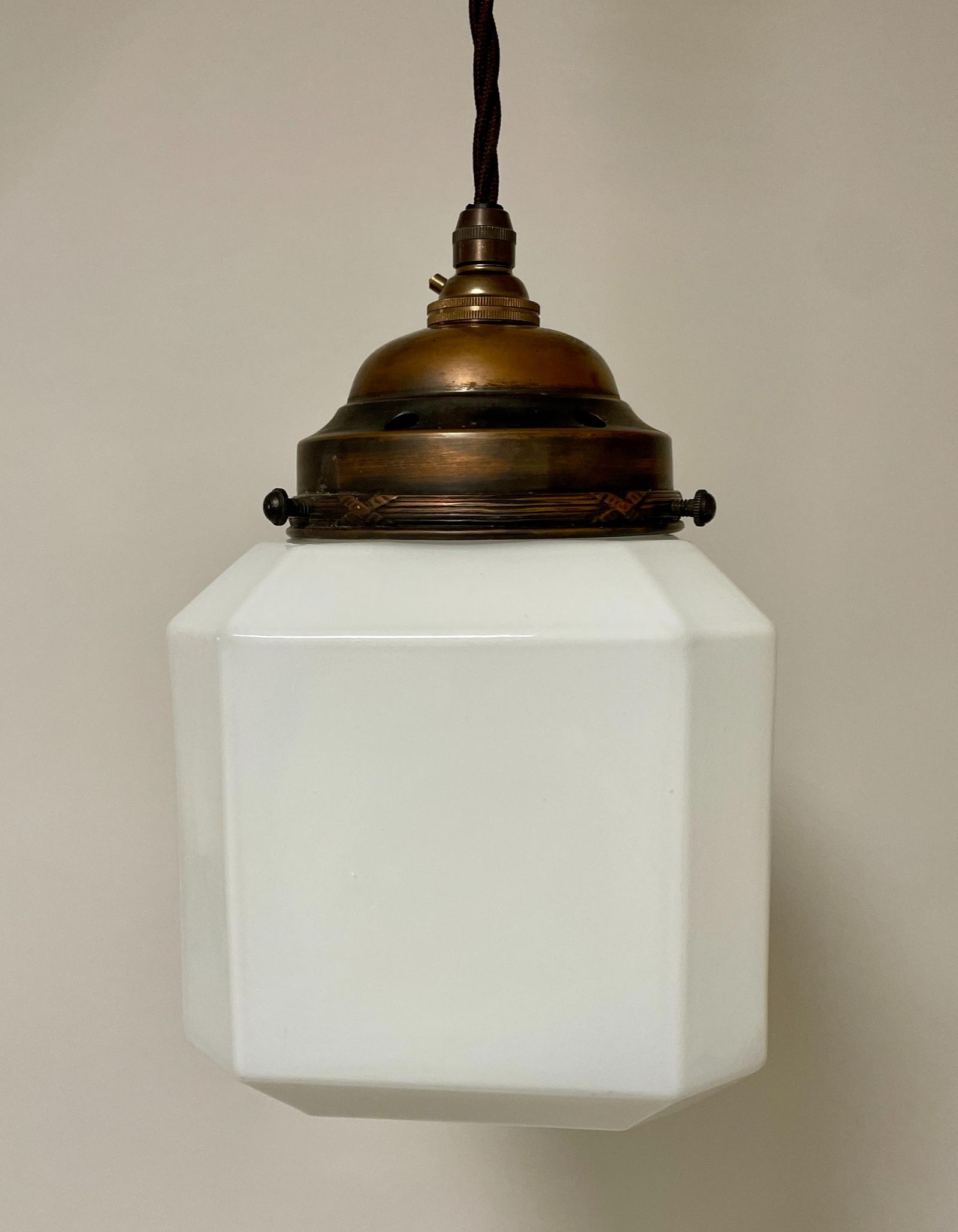 Square Opaline Pendant Light (1 of 13)