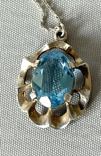 Vintage Kordes & Lichtenfels Silver & Glass Pendant Necklace (1 of 7) Vintage Kordes & Lichtenfels Silver & Glass Pendant Necklace (1 of 7)