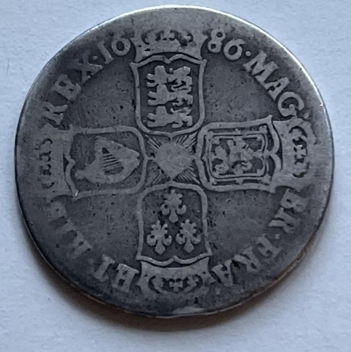 James II - 1686 Silver Halfcrown (1 of 11)