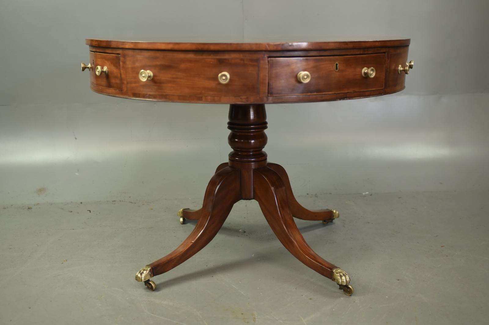 Regency Mahogany Drum Table / Centre Table (1 of 8) Regency Mahogany Drum Table / Centre Table (1 of 8)