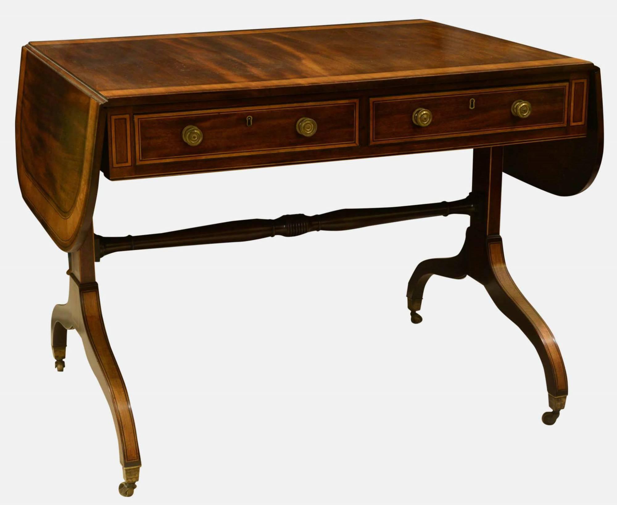 Sheraton Period Mahogany Sofa Table c.1780 (1 of 1)