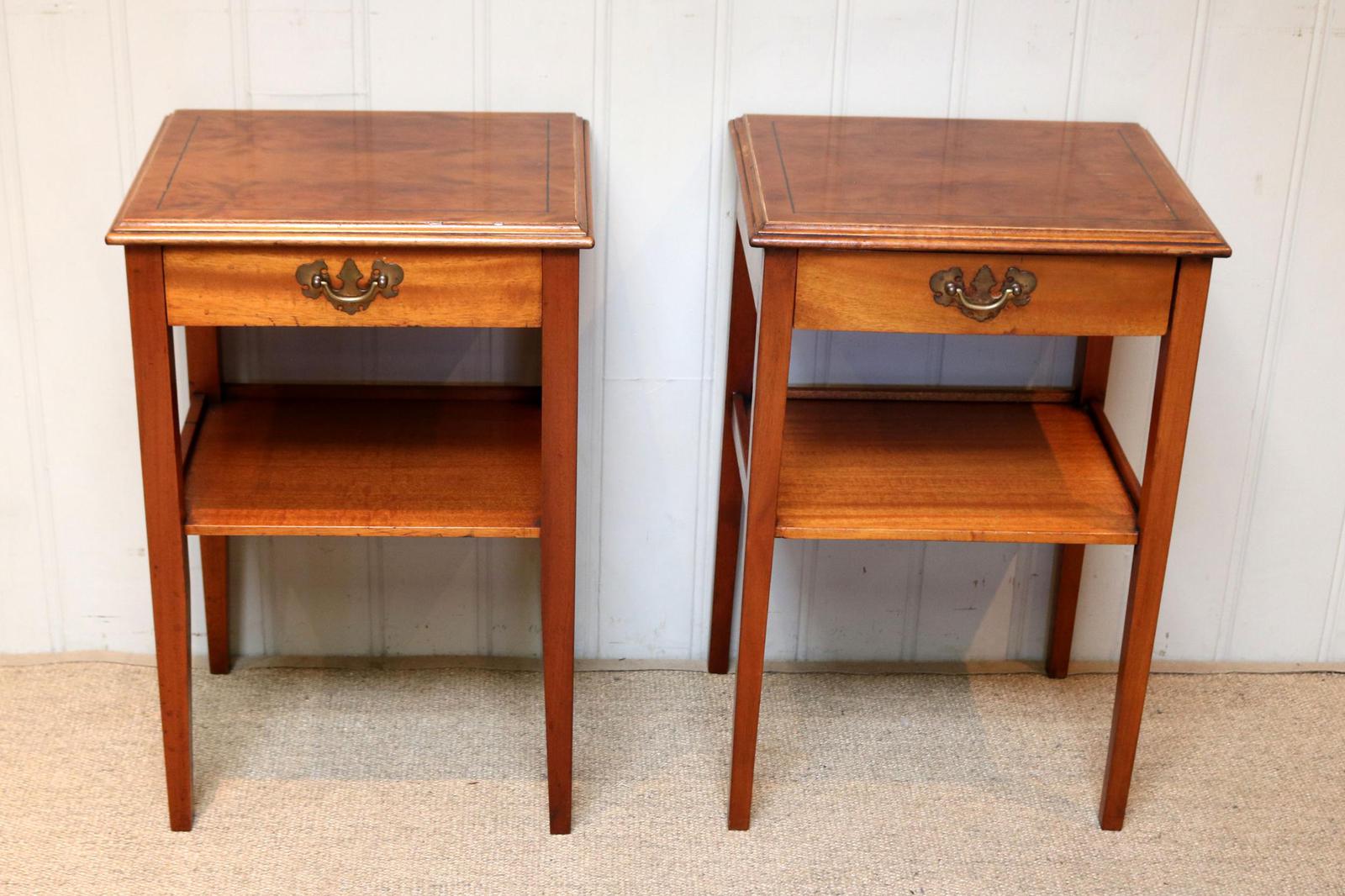 Pair of Yew Tables (1 of 10) Pair of Yew Tables (1 of 10)