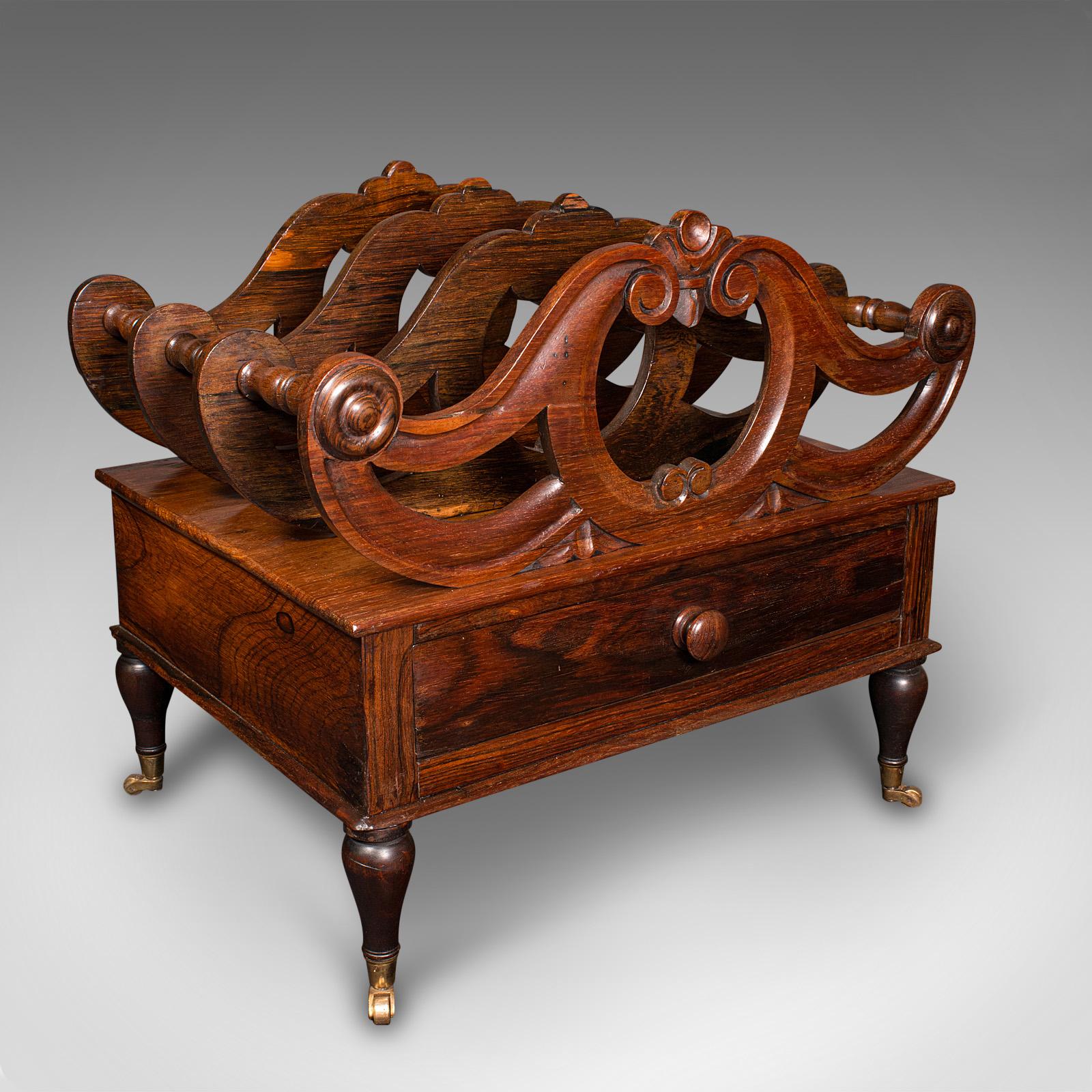 Antique Canterbury Stand, English, Magazine, Newspaper Rack, Regency c.1820 (1 of 10)