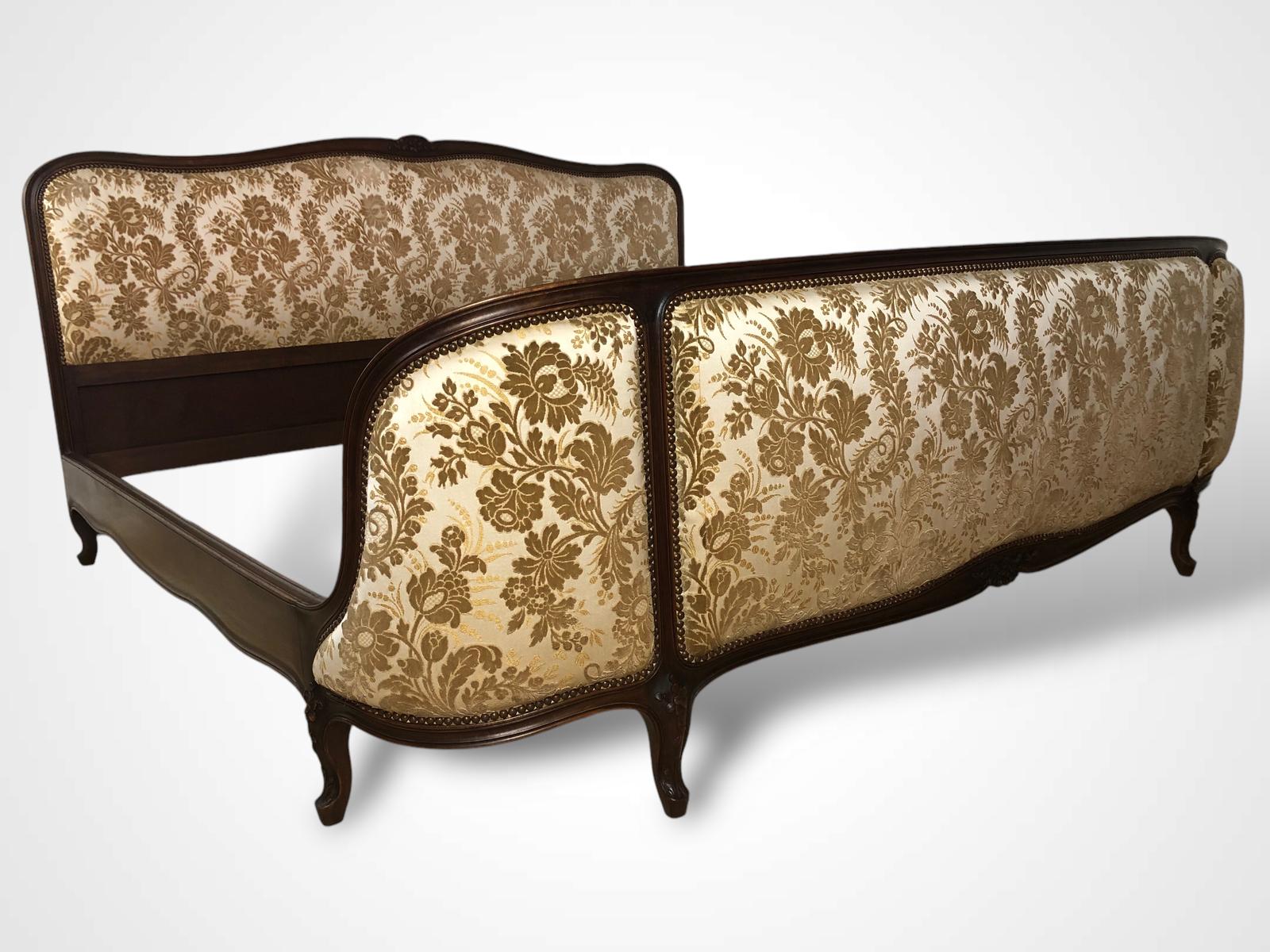 French Demi Corbeille Upholstered Bed Frame Super King Size LA506070