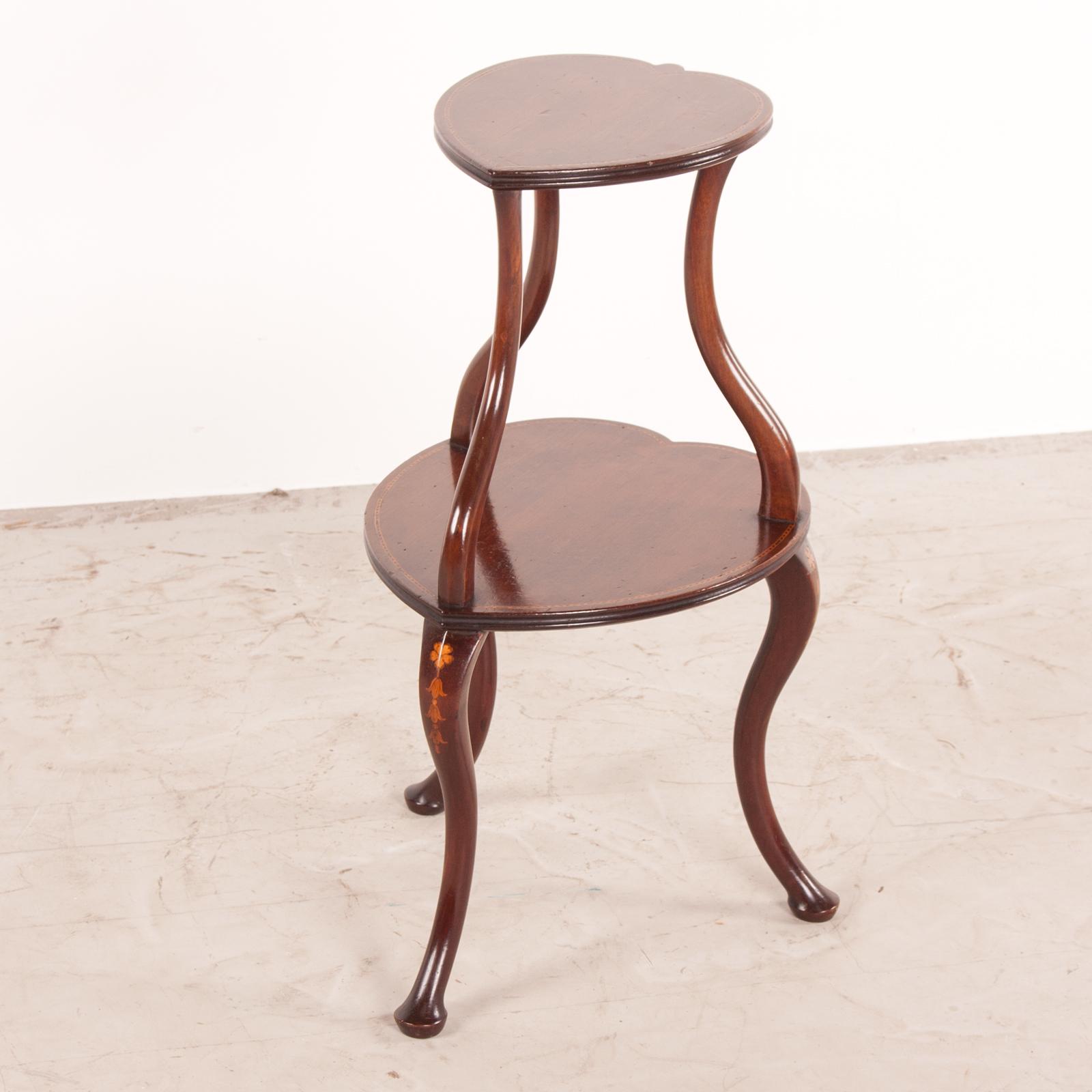 Heart Shaped Two Tier Mahogany Occasional Table (1 of 9) Heart Shaped Two Tier Mahogany Occasional Table (1 of 9)