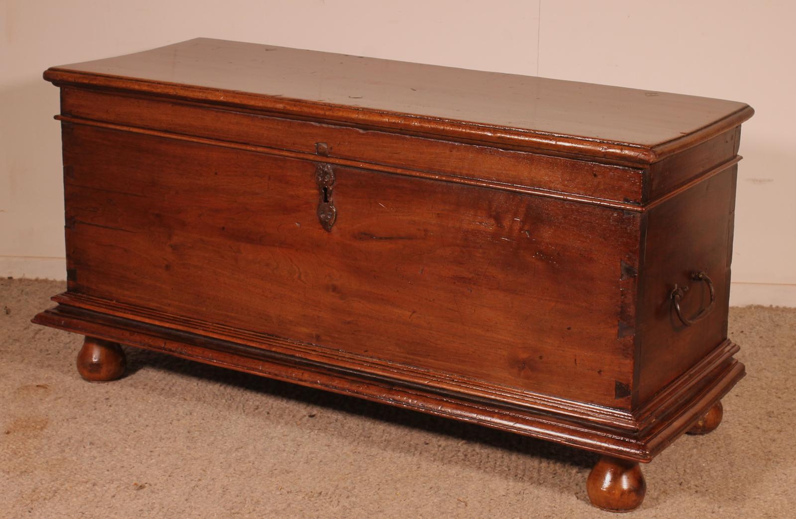 17th Century Spanish Walnut Chest (1 of 9)