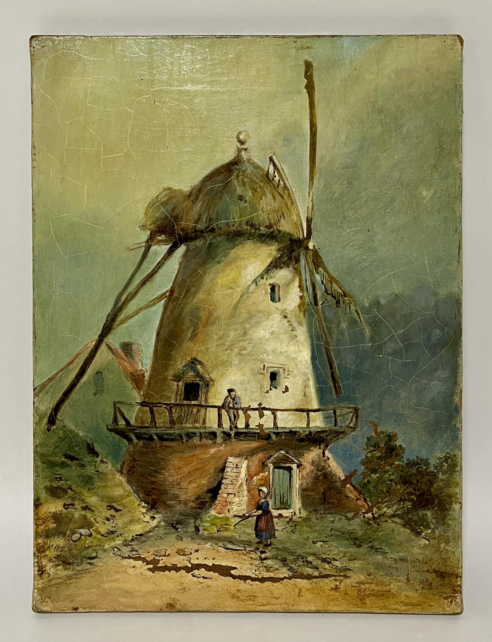 Oil on Canvas Painting of a Windmill (1 of 8)