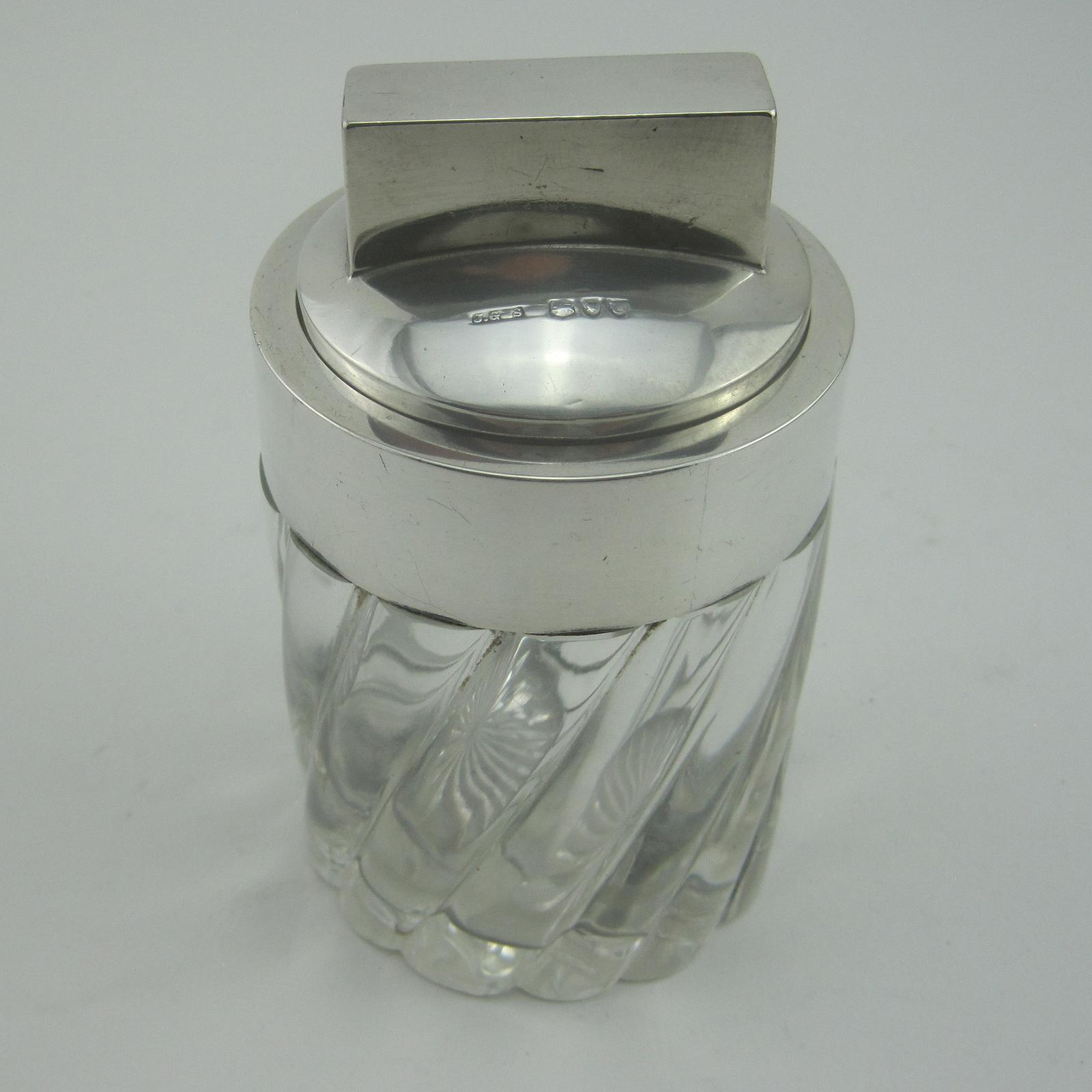 John Grinsell & Son Victorian Silver Mounted Perfume Bottle (1 of 5)
