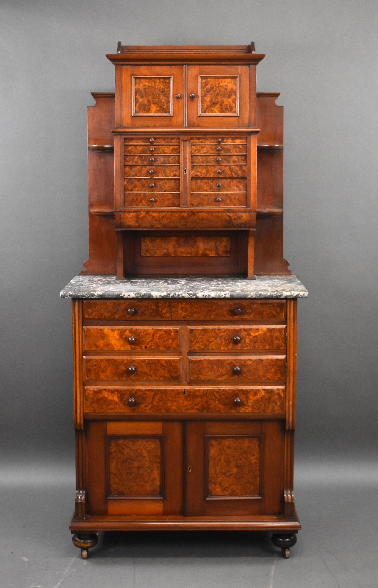 Victorian Burr Walnut Dentist Cabinet (1 of 9)