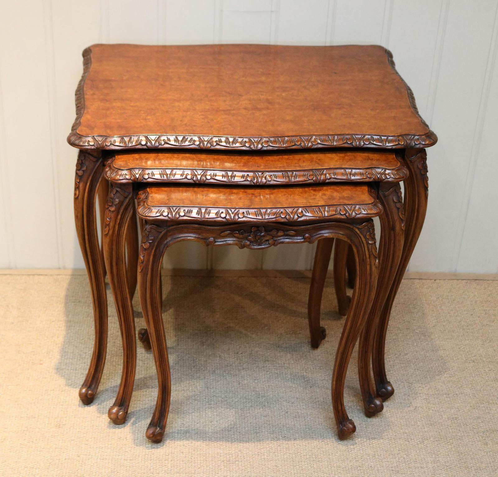 Good Quality Walnut Nest Of Three Tables (1 of 9) Good Quality Walnut Nest Of Three Tables (1 of 9)