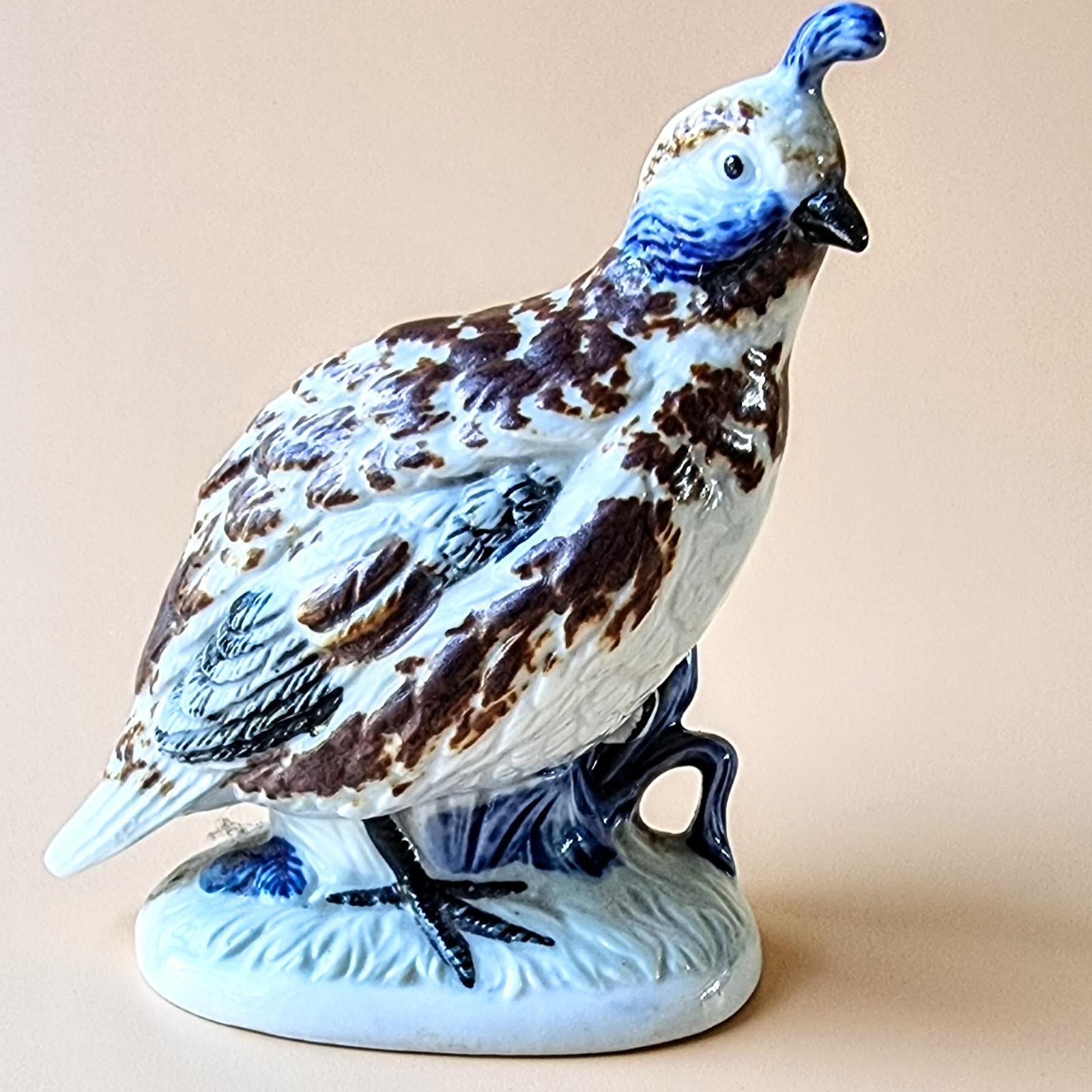 Hand Painted Porcelain Quail c.1860 (1 of 6)