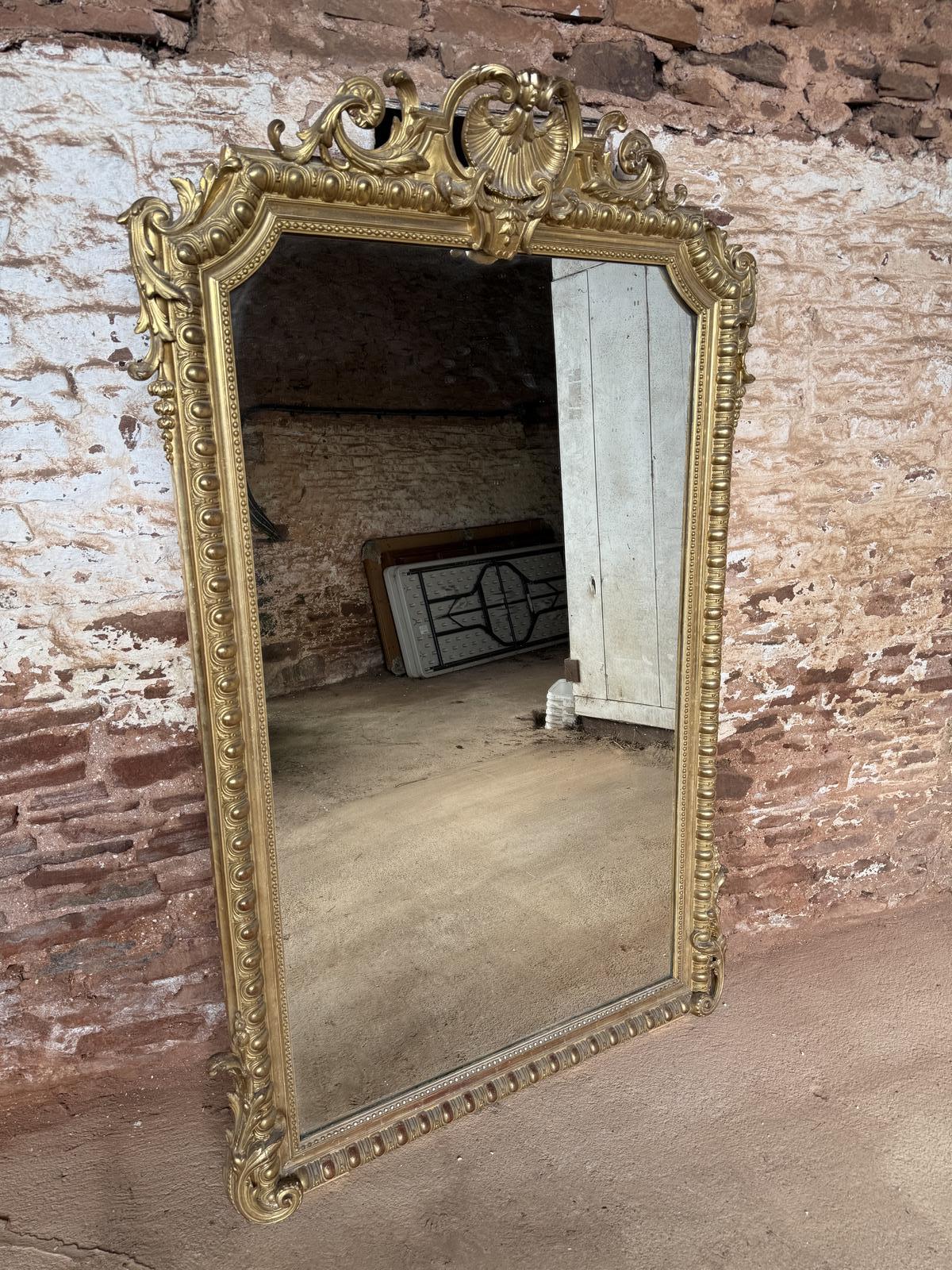 Large Antique Gilt Overmantle Mirror (1 of 18) Large Antique Gilt Overmantle Mirror (1 of 18)