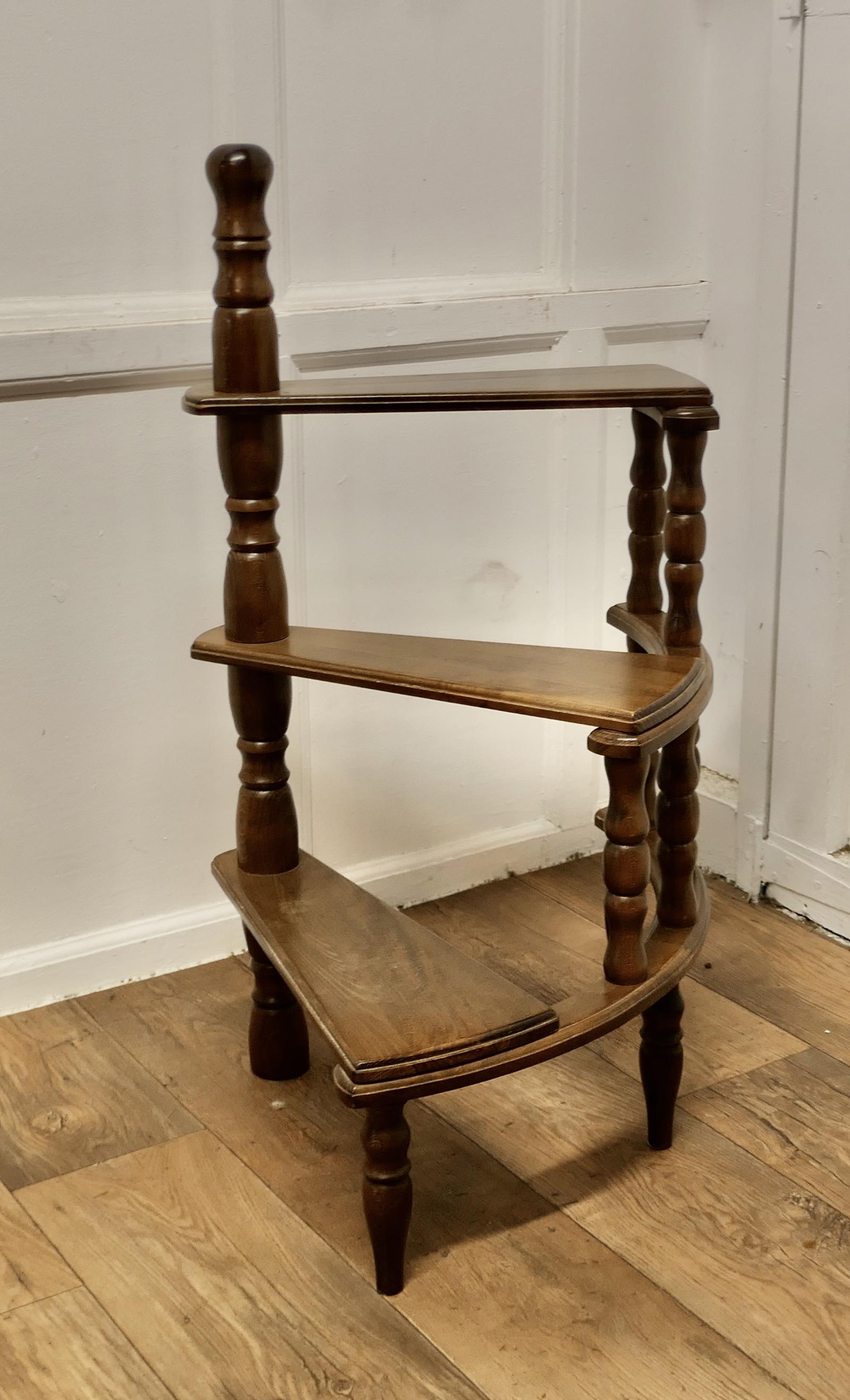 Spiral Library Steps with Turned Supports (1 of 7)