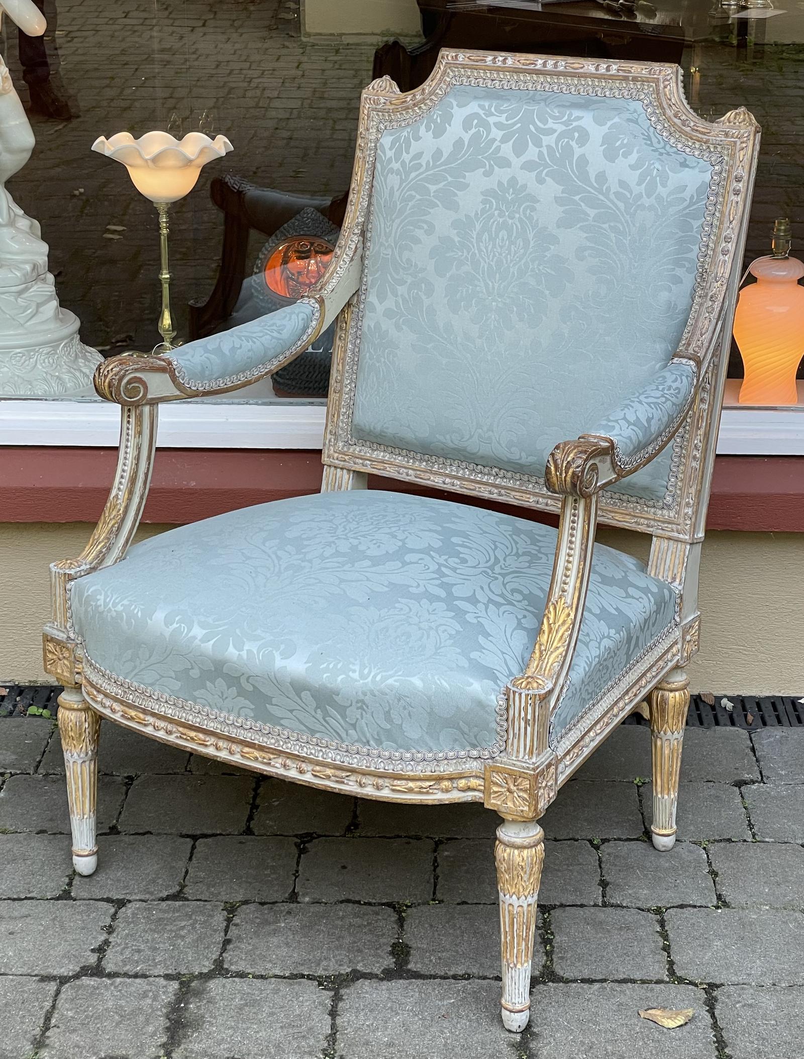 Beautiful Louis XVI Style Fauteuil Armchair (1 of 11)