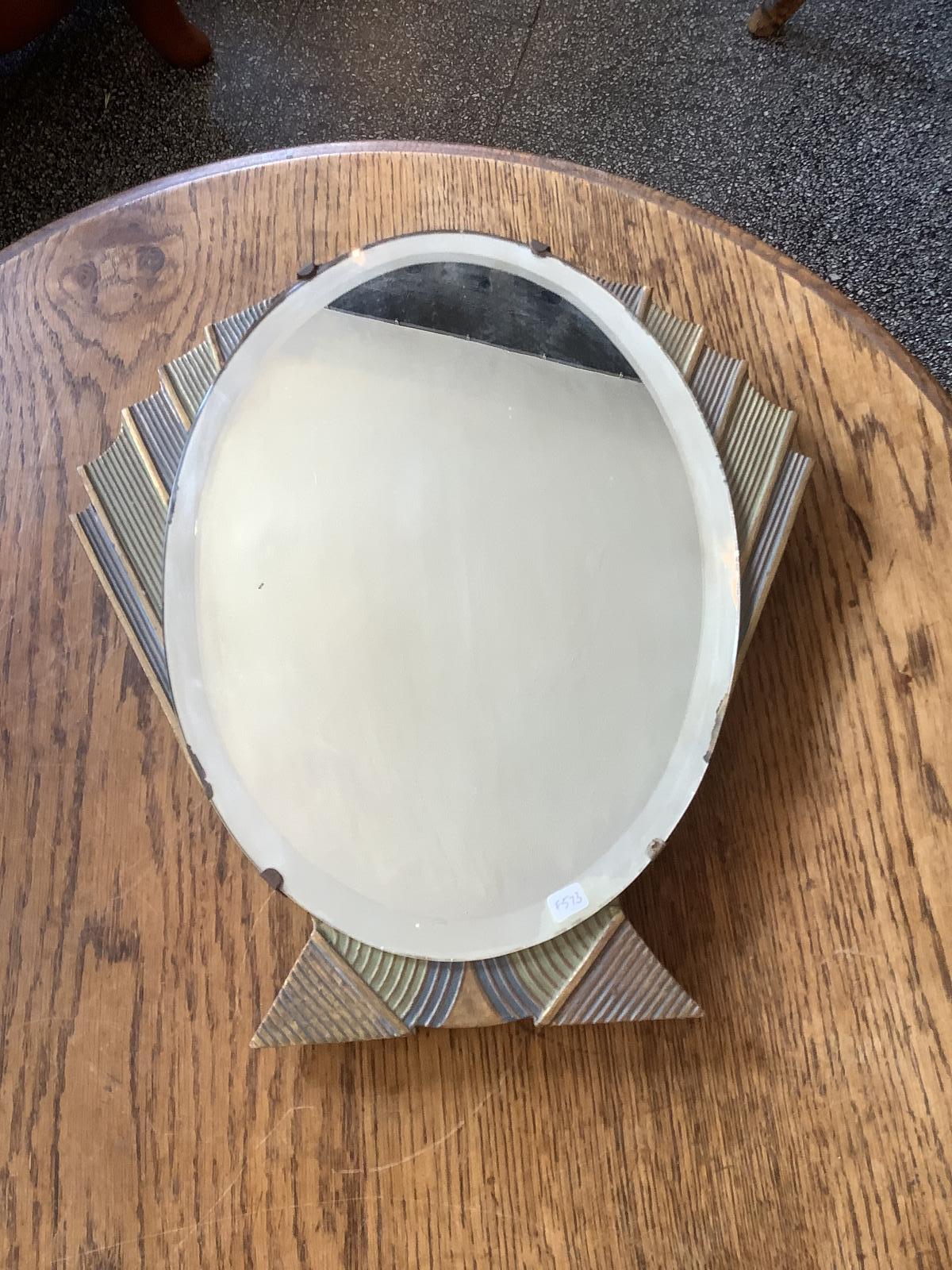 Art Deco Oval Table Mirror (1 of 3)