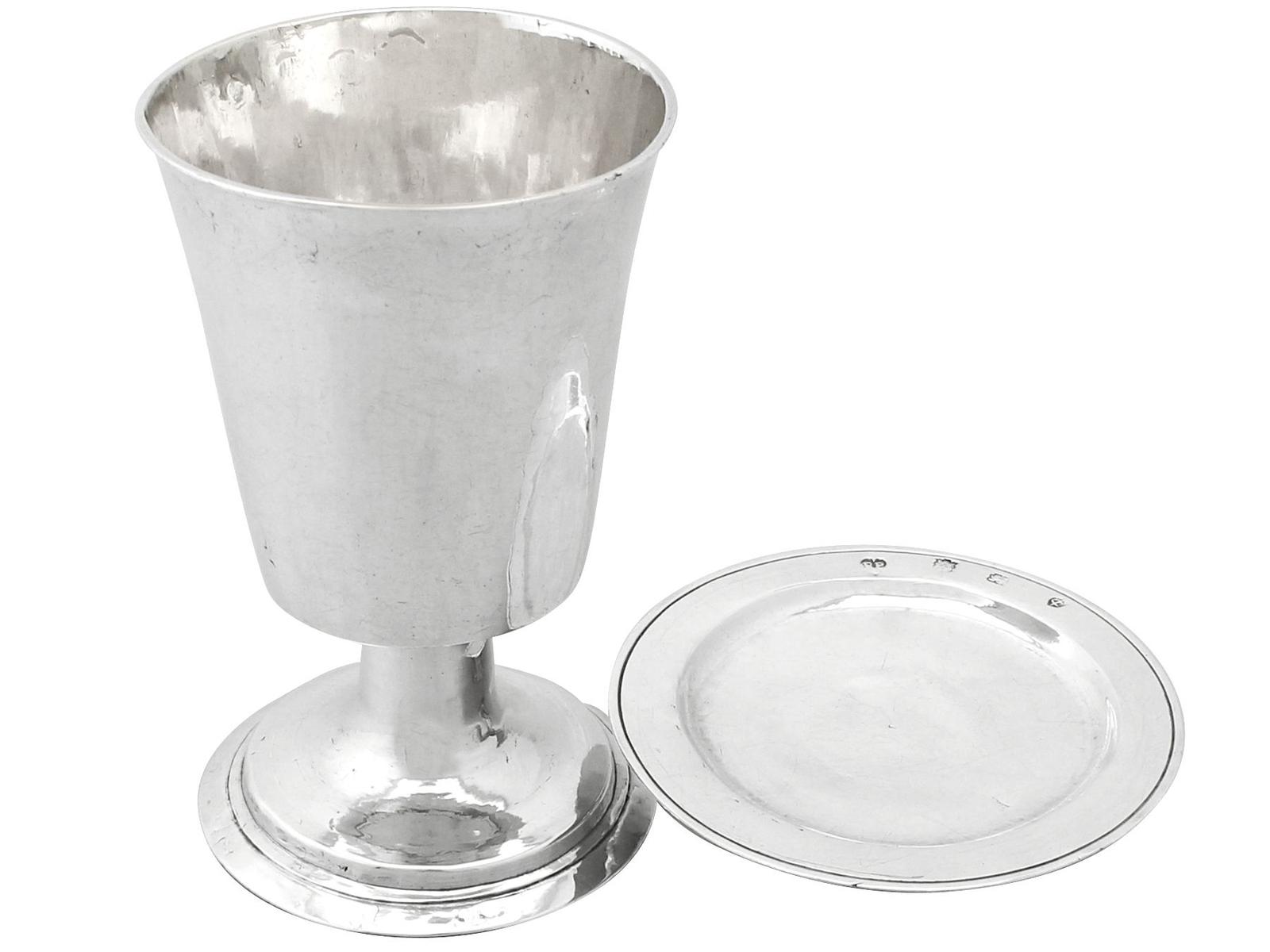 Antique Sterling Silver Communion Chalice & Paten Set (1 of 12)