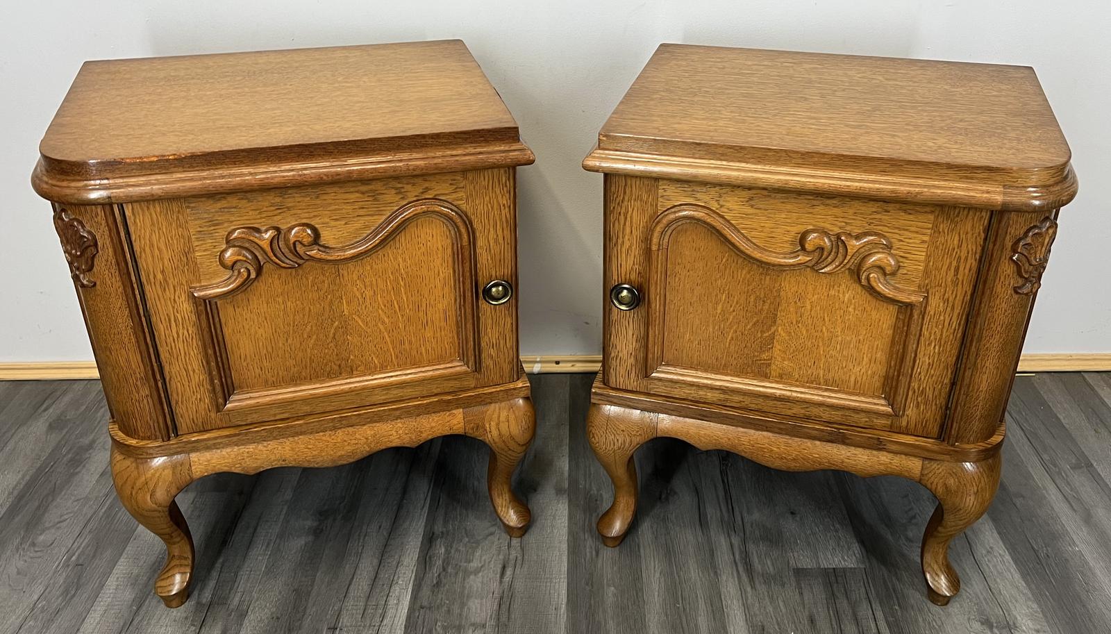 Pair of French Bedside Tables Nightstands Cabinets (1 of 13)