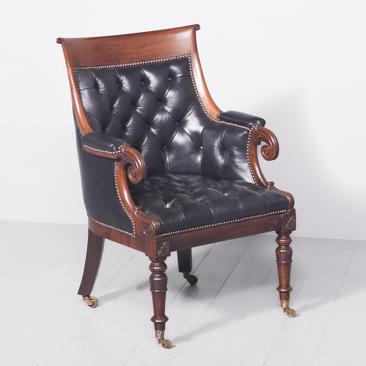 Exhibition Quality Rosewood Library Chair (1 of 9) Exhibition Quality Rosewood Library Chair (1 of 9)