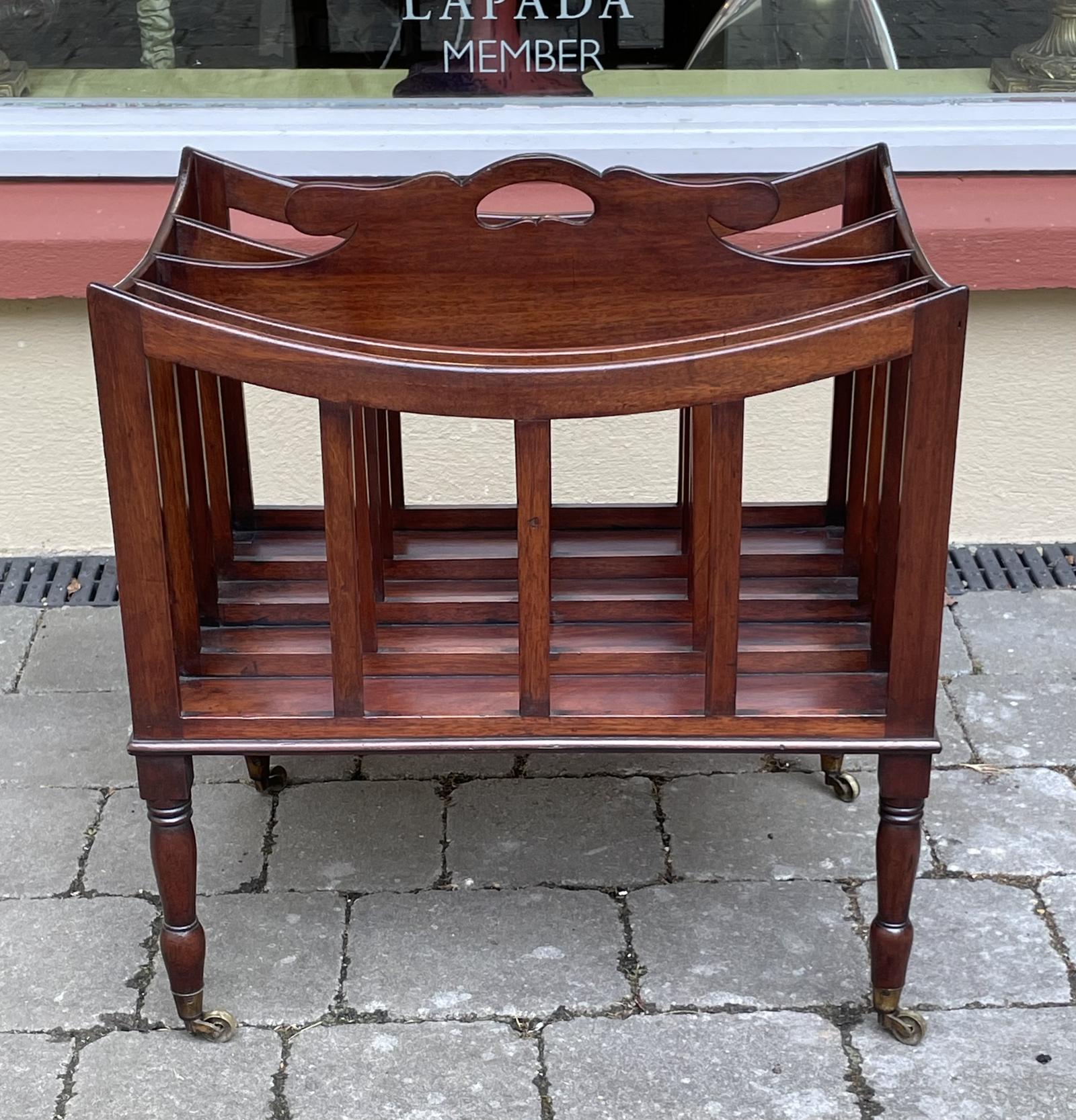 Georgian Mahogany & Ebony Canterbury Magazine Rack (1 of 8) Georgian Mahogany & Ebony Canterbury Magazine Rack (1 of 8)