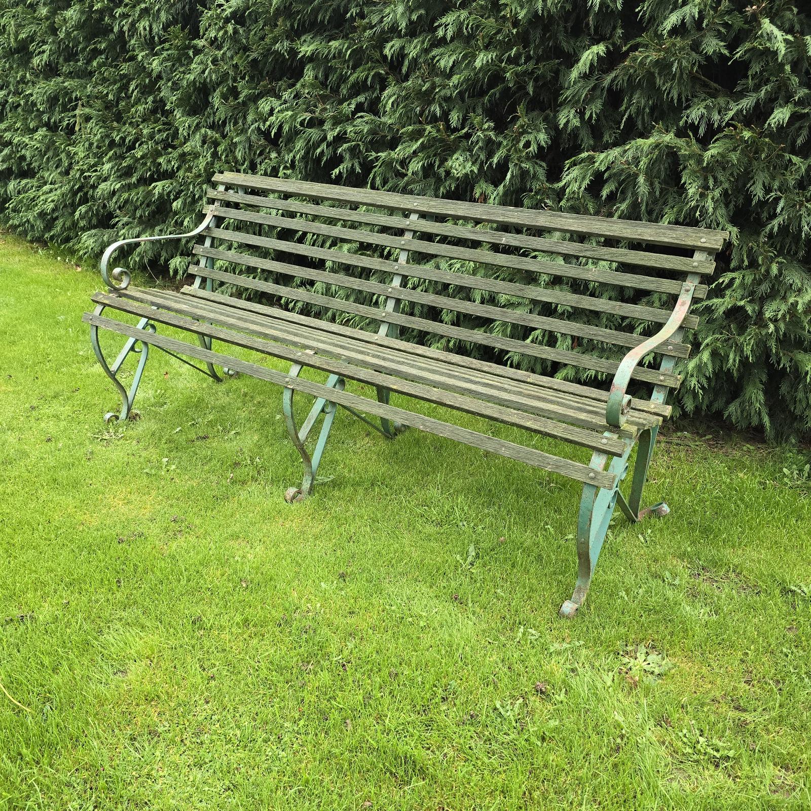 Super Wrought Iron Garden Bench (1 of 5)