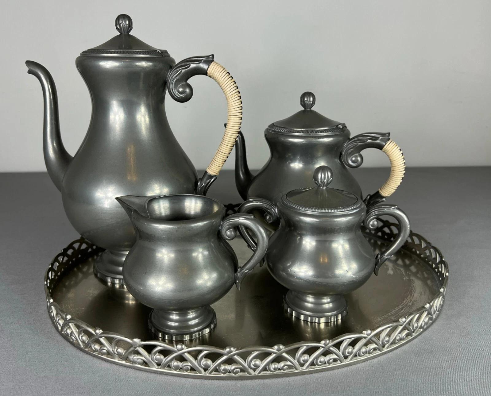 Serving Set Vintage Royal Holland Pewter Dutch 5 Piece Tea Coffee (1 of 24) Serving Set Vintage Royal Holland Pewter Dutch 5 Piece Tea Coffee (1 of 24)