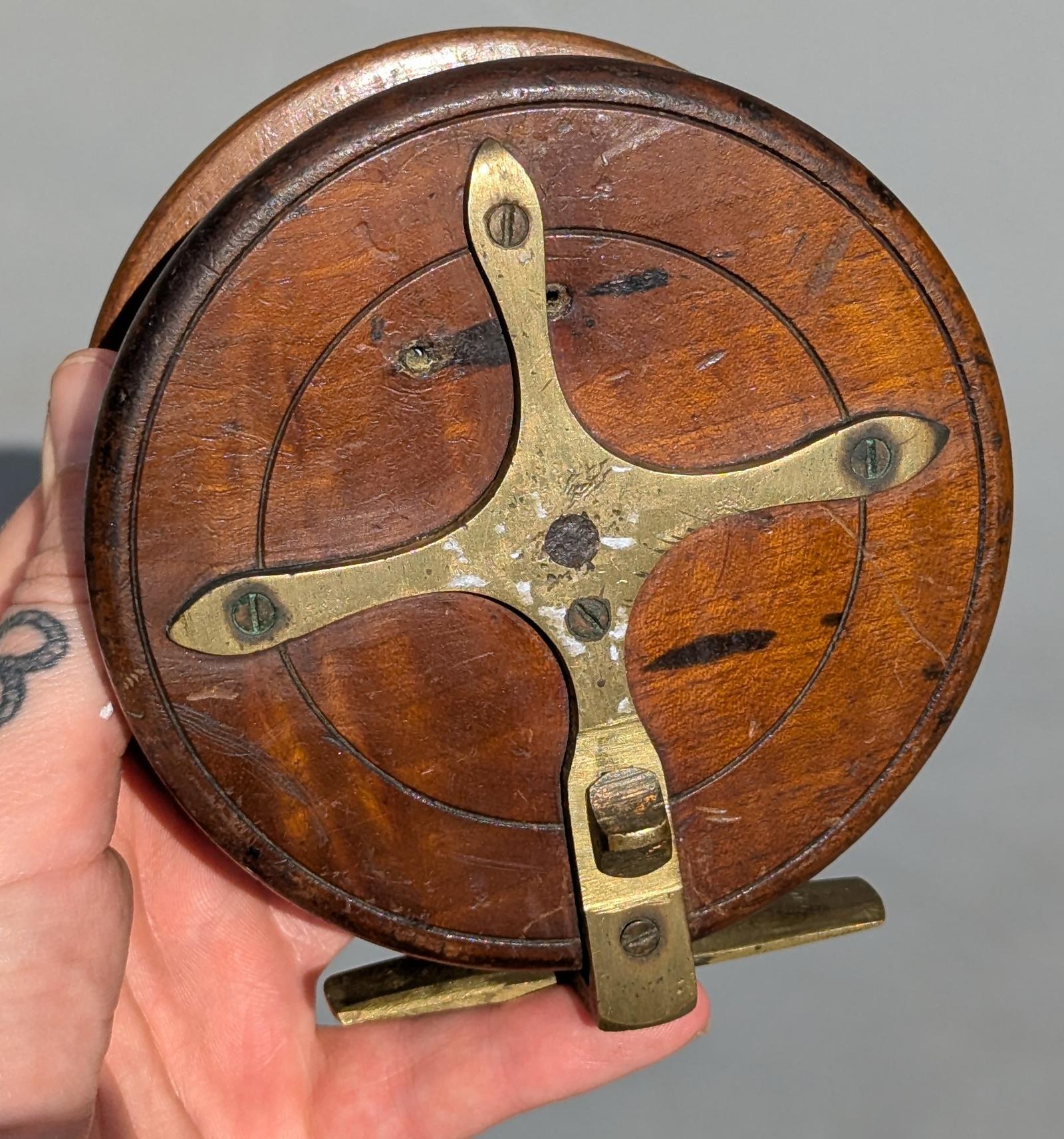 Antique Nottingham Style Arbour Star Back Fishing Reel (1 of 1) Antique Nottingham Style Arbour Star Back Fishing Reel (1 of 1)