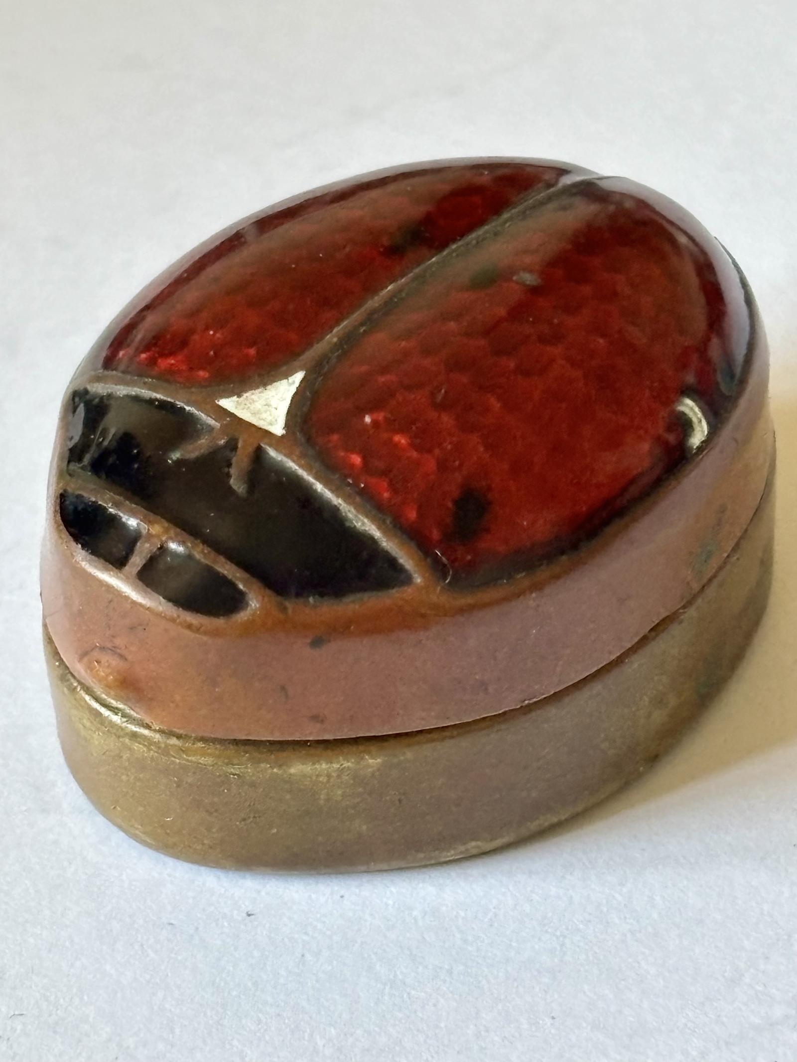 19th Century Copper & Enamel Novelty Snuff Box Ladybird c.1890 (1 of 10)