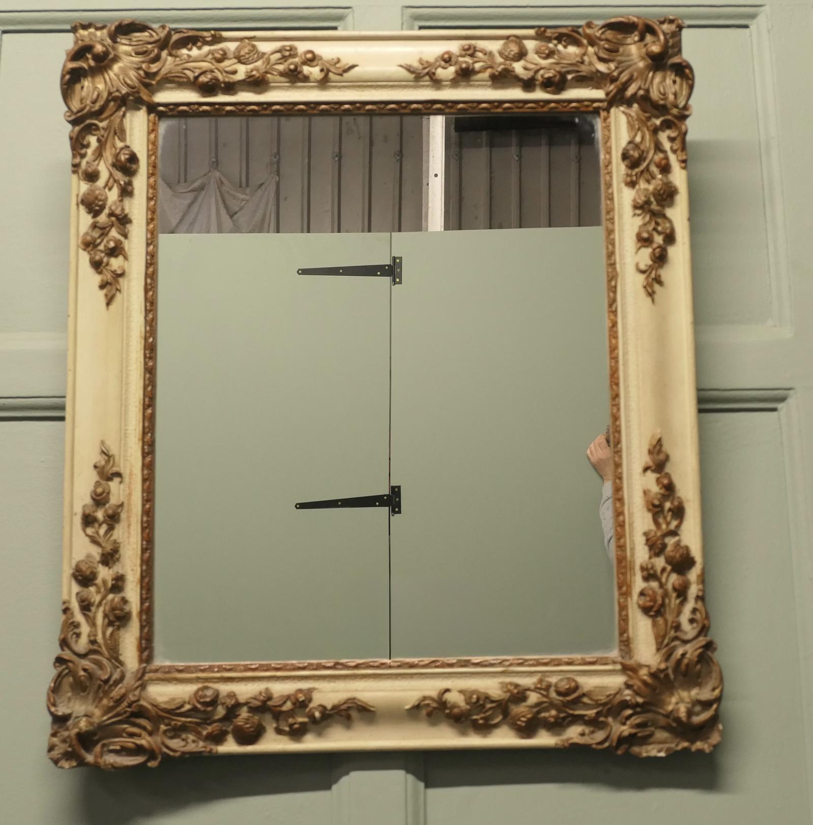 French Rococo Gilt & Cream Wall Mirror (1 of 5)